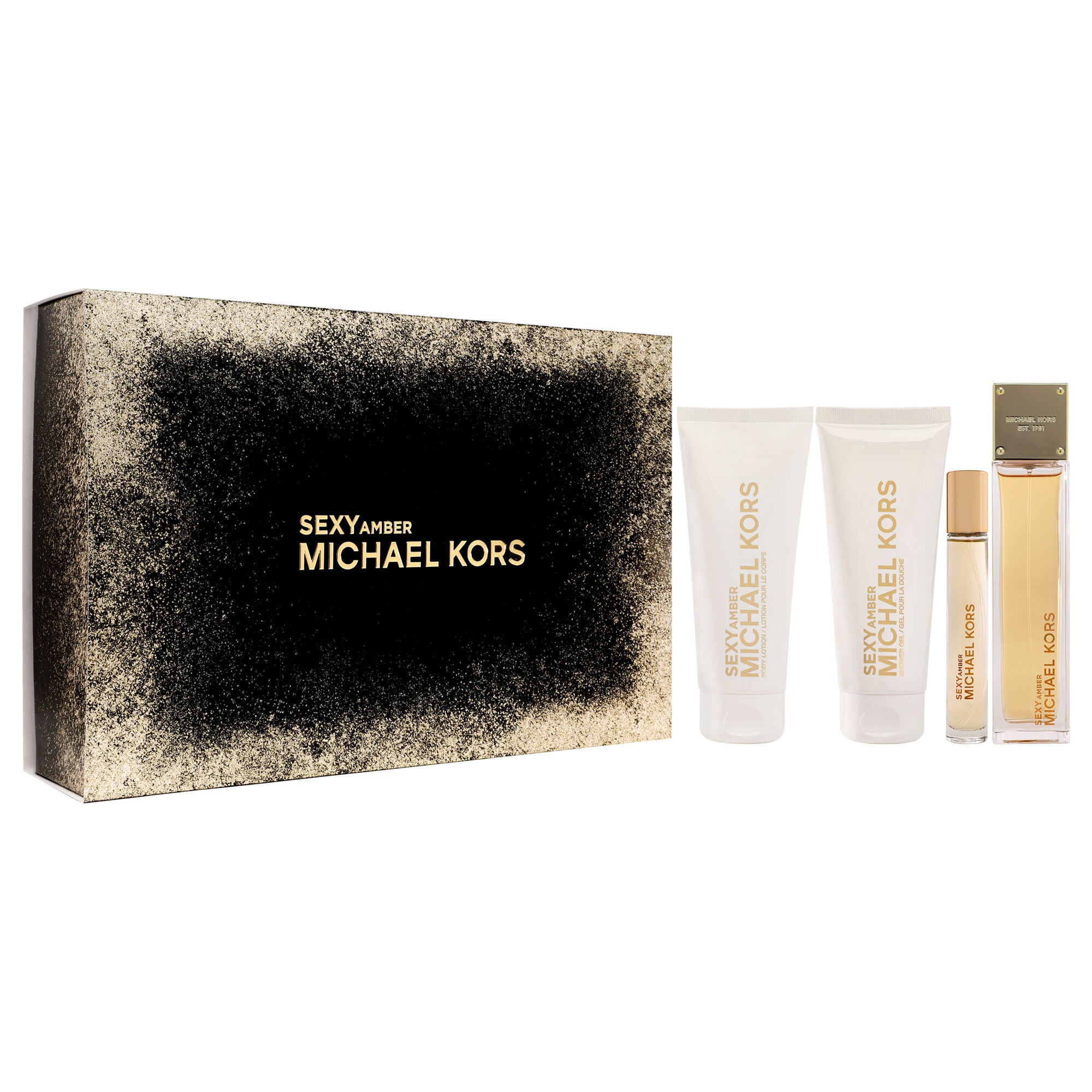 Sexy Amber by Michael Kors for Women - 4 Pc Gift Set 3.4oz EDP Spray, 0.33oz EDP Spray 3.4oz Body Lotion, 3.4oz Shower Gel, , alternate image number 6