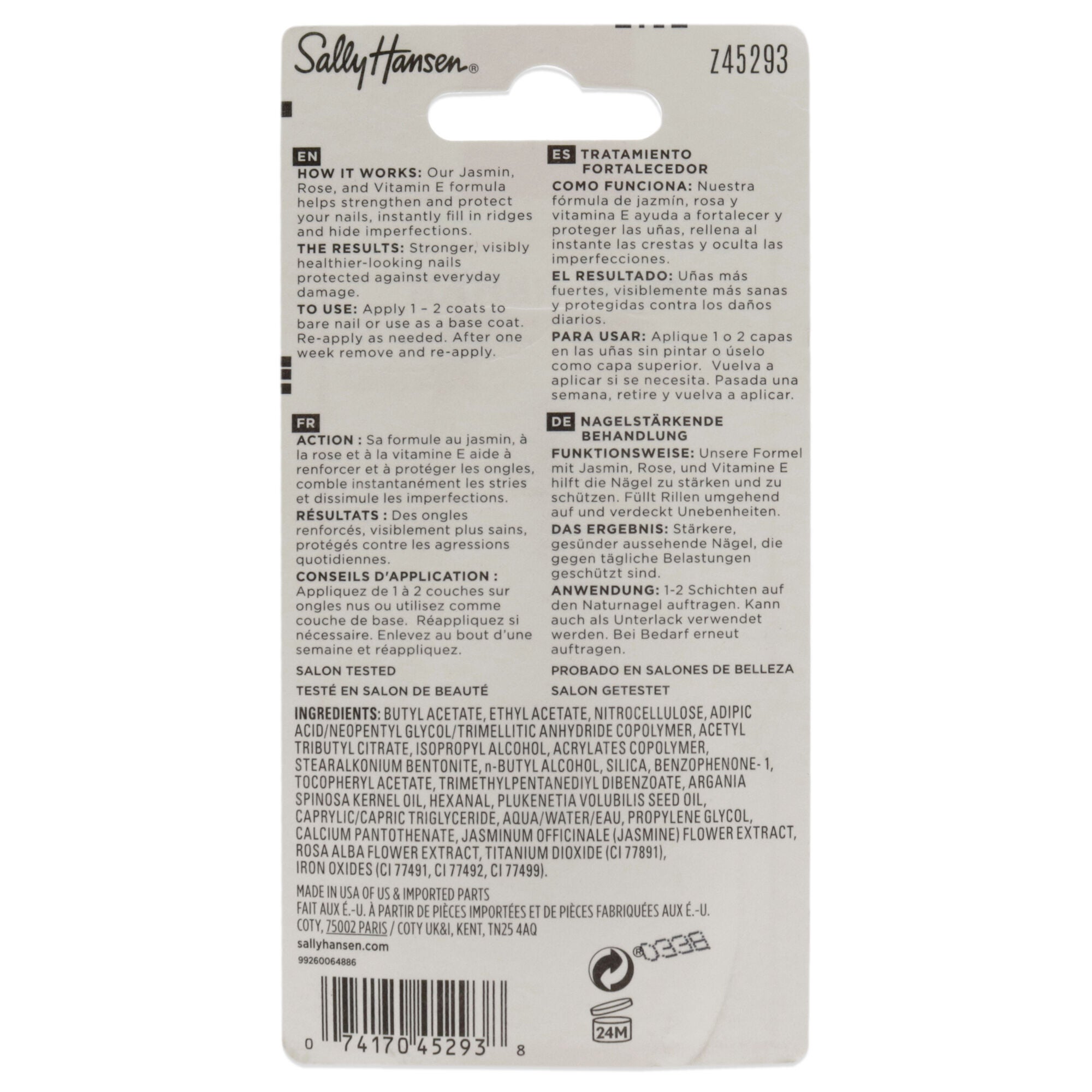 Nail Rehab Strengthener - 45293 by Sally Hansen for Women - 0.33 oz Nail Treatment, See Description, alternate image number 1