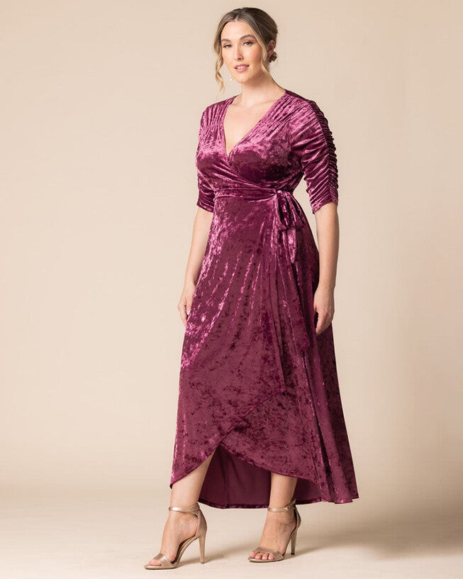 Cara Velvet Wrap Dress | Woman Within Cara Velvet Wrap Dress | Woman Within