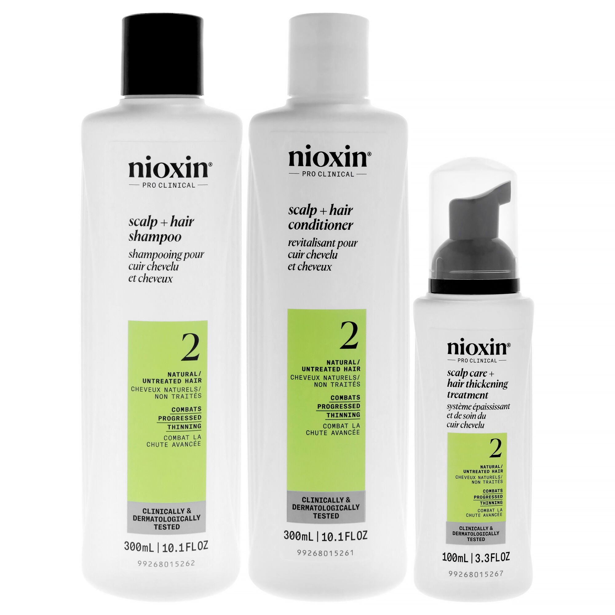 System 2 Kit by Nioxin for Unisex - 3 Pc 10.1oz Cleanser Shampoo, 10.1 oz Scalp Therapy Conditioner, 1Liter Scalp and Hair Treatment, See Description, alternate image number 4
