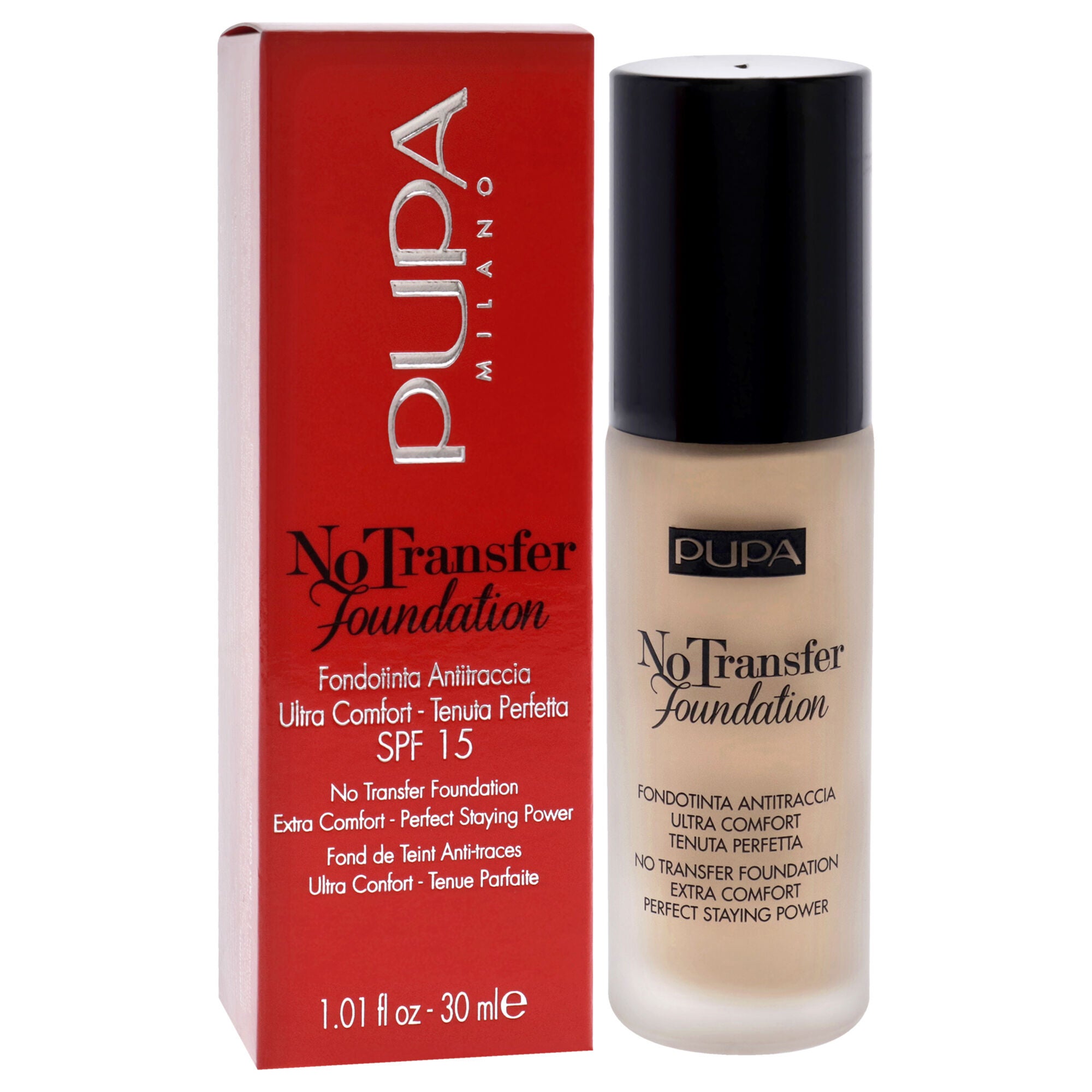 No Transfer Foundation SPF 15 - 02 Light Beige by Pupa Milano for Women - 1.01 oz Foundation, See Description, alternate image number 1
