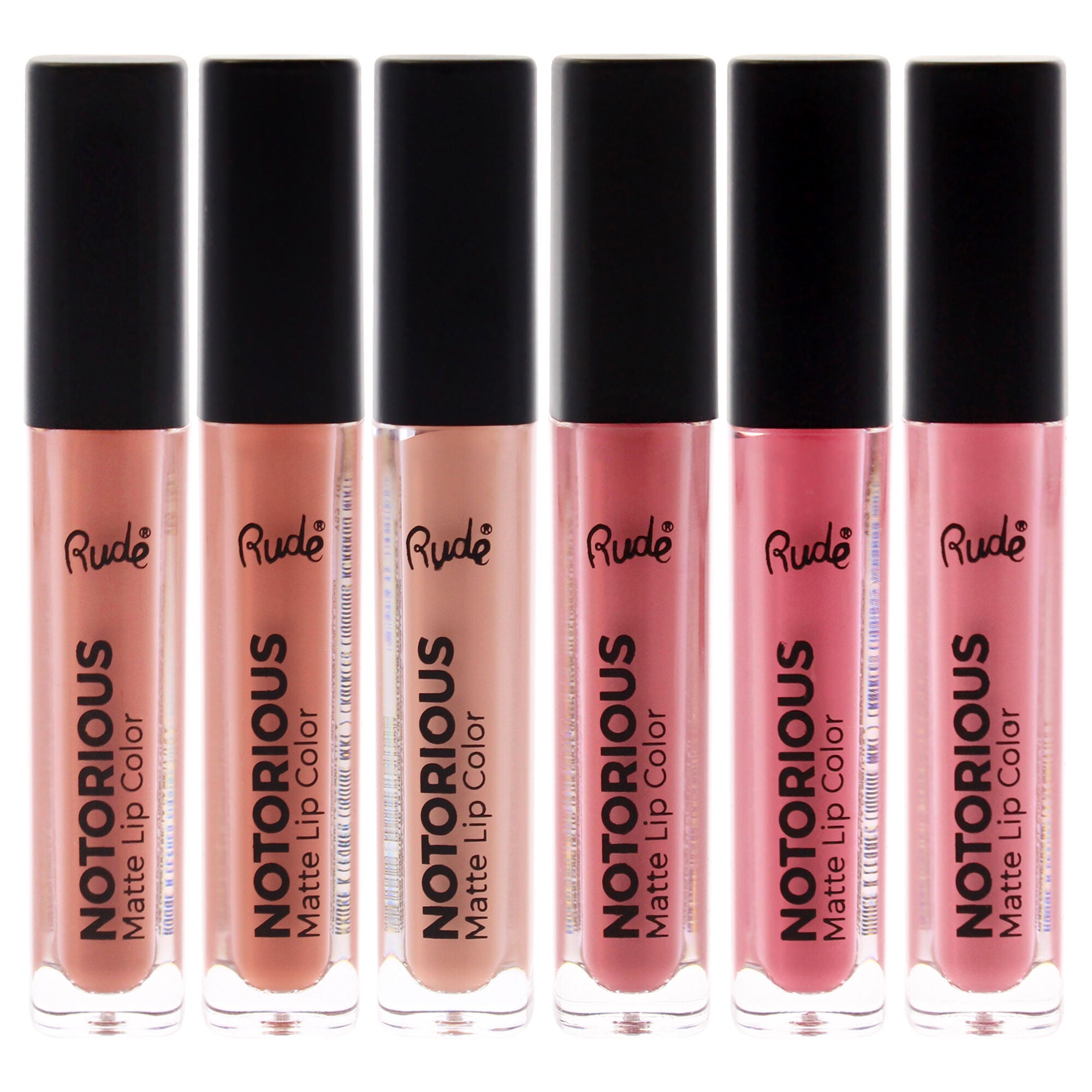 Keep it Sassy Notorious Set - Nude by Rude Cosmetics for Women - 6 Pc 0.084oz Lipstick - Bare Bottom, 0.084oz Lipstick - Naughty by Nature, 0.084oz Lipstick - Nude Colony, 0.084oz Lipstick - Birthday Suit, 0.084oz Lipstick - Going Topless, 0.084oz Lipstick - Undressed, Multi, alternate image number 1