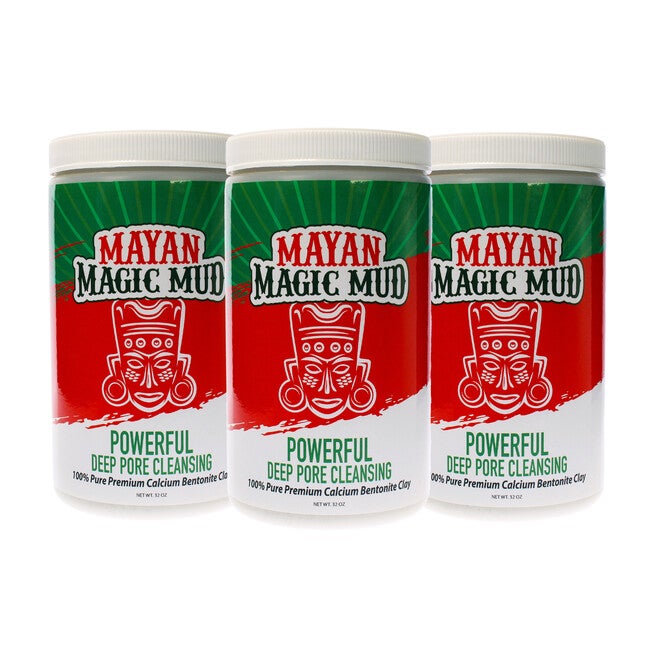 Powerful Deep Pore Cleansing Clay by Mayan Magic Mud for Unisex - 32 oz Cleanser - Pack of 3, NA, hi-res image number null