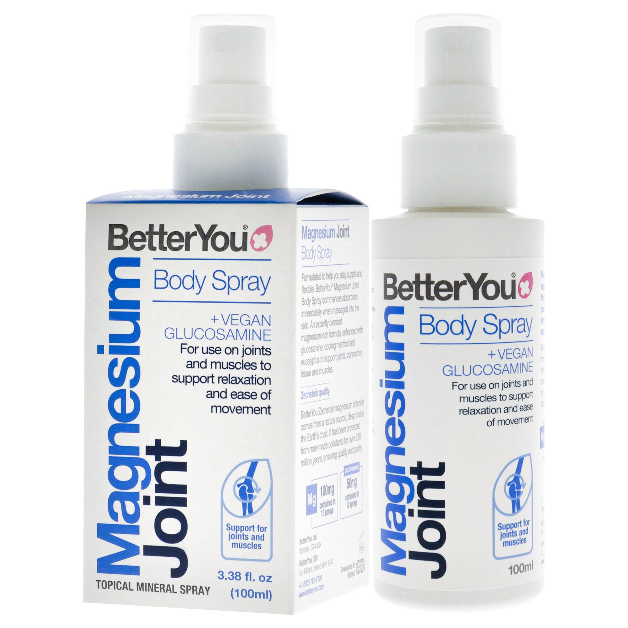 Magnesium Joint Body Spray by BetterYou for Unisex - 3.38 oz Body Spray, See Description, alternate image number 2