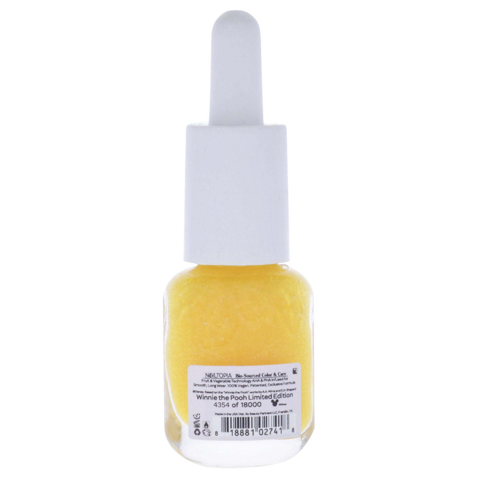 Bio-Sourced Chip Free Nail Lacquer Disney Collection Winnie The Pooh - Yellow Glitter by Nailtopia for Women - 0.169 oz Nail Polish, See Description, alternate image number 1