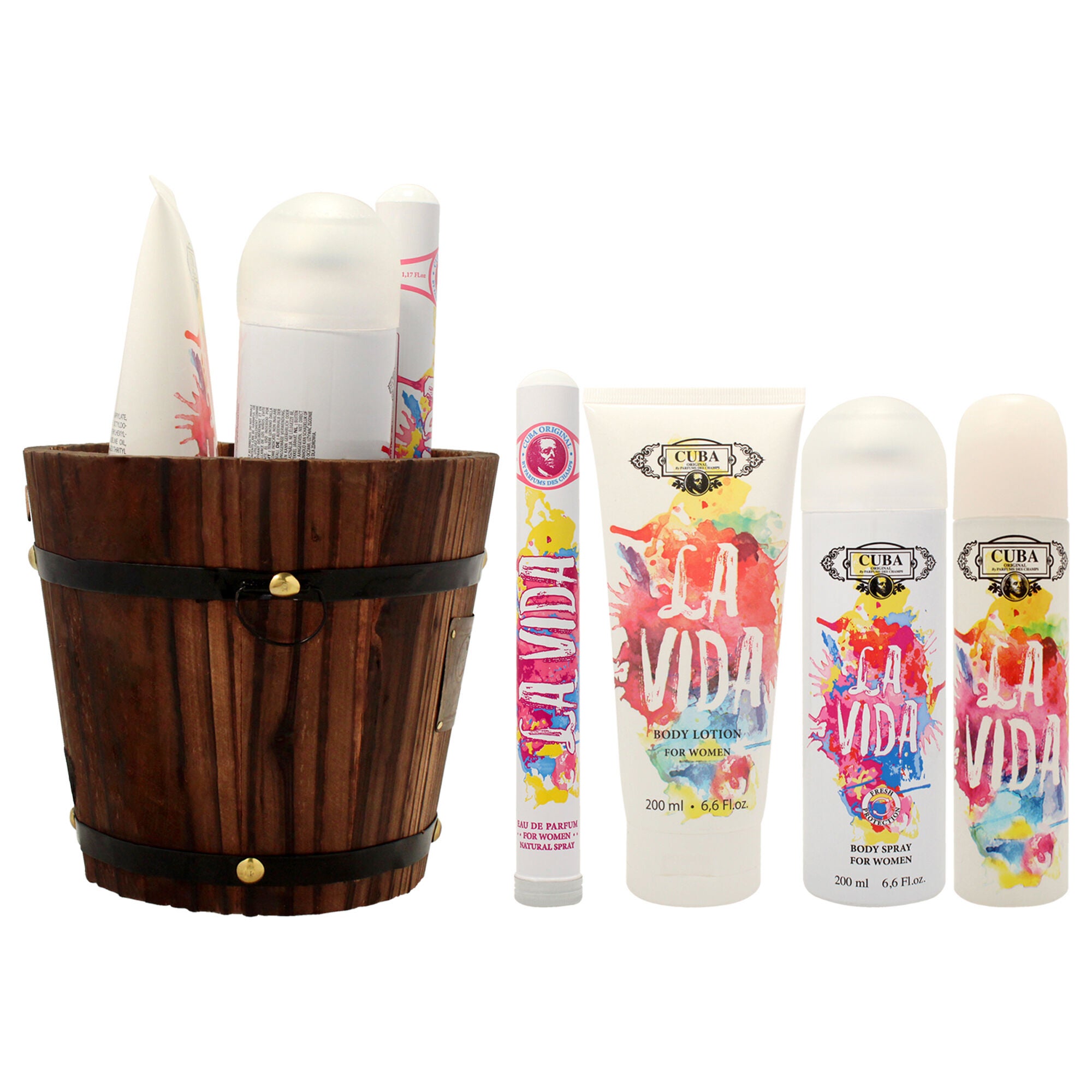 Cuba La Vida by Cuba for Women - 4 Pc Gift Set 3.3oz EDP Spray, 1.17oz EDP Spray, 6.6oz Body Spray, 6.6oz Body Lotion, See Description, alternate image number 2