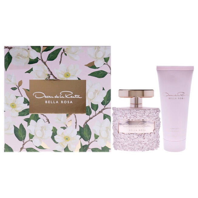 Bella Rosa by Oscar De La Renta for Women - 2 Pc Gift Set 3.4oz EDP Spray, 3.4oz Body Lotion, NA, hi-res image number null