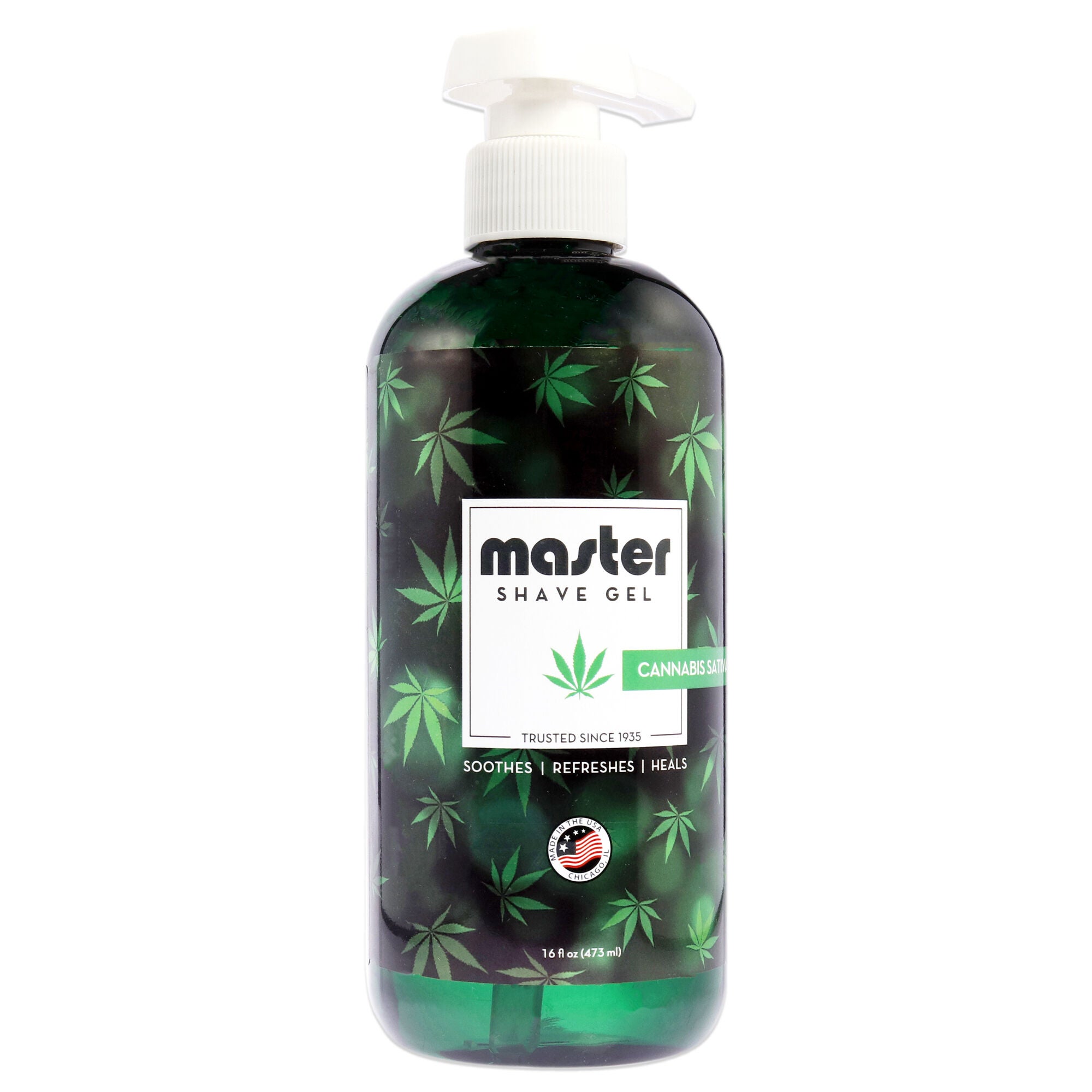 Cannabis Sativa Oil Shave Gel by Master Well Comb for Men - 16 oz Gel, See Description, hi-res image number 0