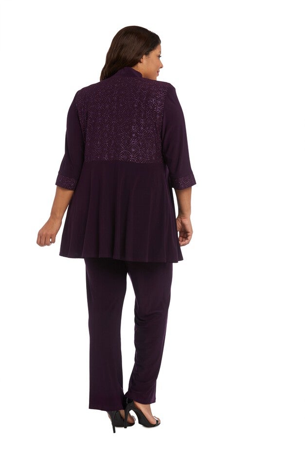 Faux 3-Piece Pant Set with Lace Detail, , alternate image number 1