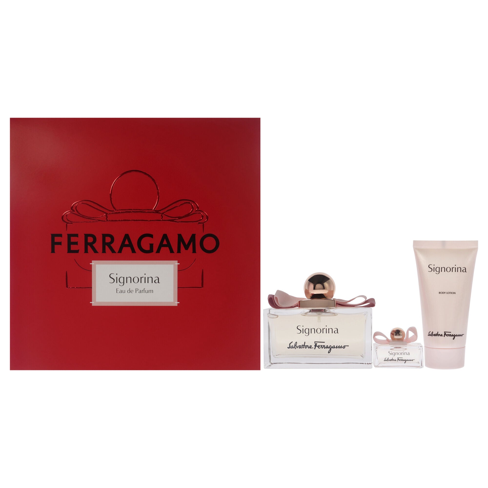 Signorina by Salvatore Ferragamo for Women - 3 Pc Gift Set 3.4oz EDP Spray, 0.17oz EDP Spray, 1.7oz Body Lotion, See Description, hi-res image number 0