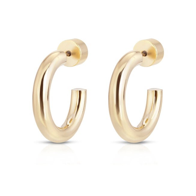 Zo Huggie Hoops Gold, Gold / Gold, hi-res image number 0