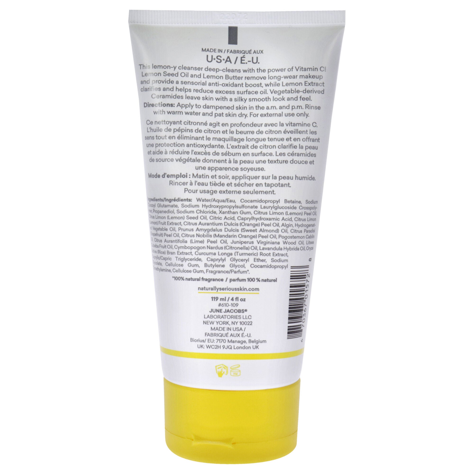 Lemon Aid Makeup Removing Cleansing Gel by Naturally Serious for Unisex - 3.4 oz Gel, See Description, alternate image number 2