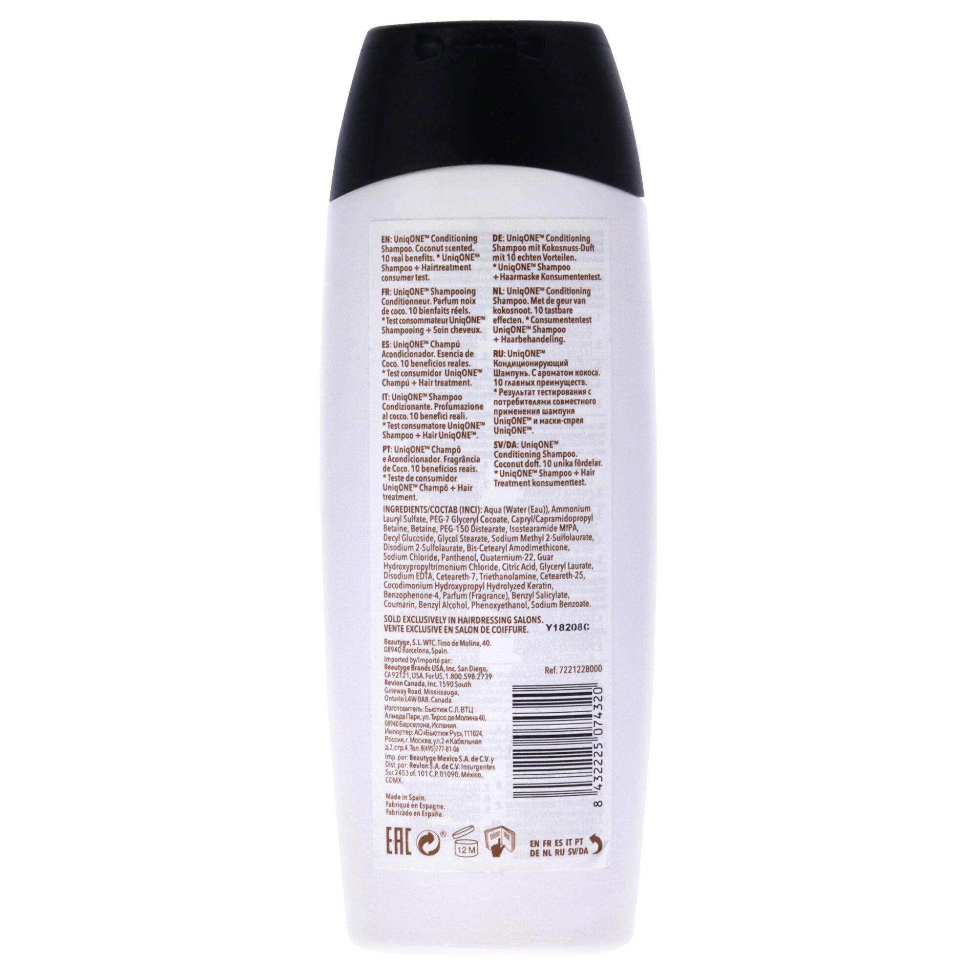 Uniq One All In One Coconut Conditioning Shampoo by Revlon for Unisex - 10.1 oz Shampoo, See Description, alternate image number 1