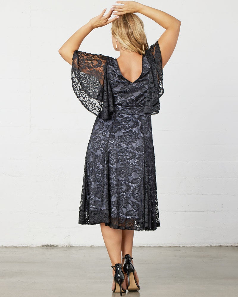 Camille Lace Cocktail Dress, Storm Grey, alternate image number 1