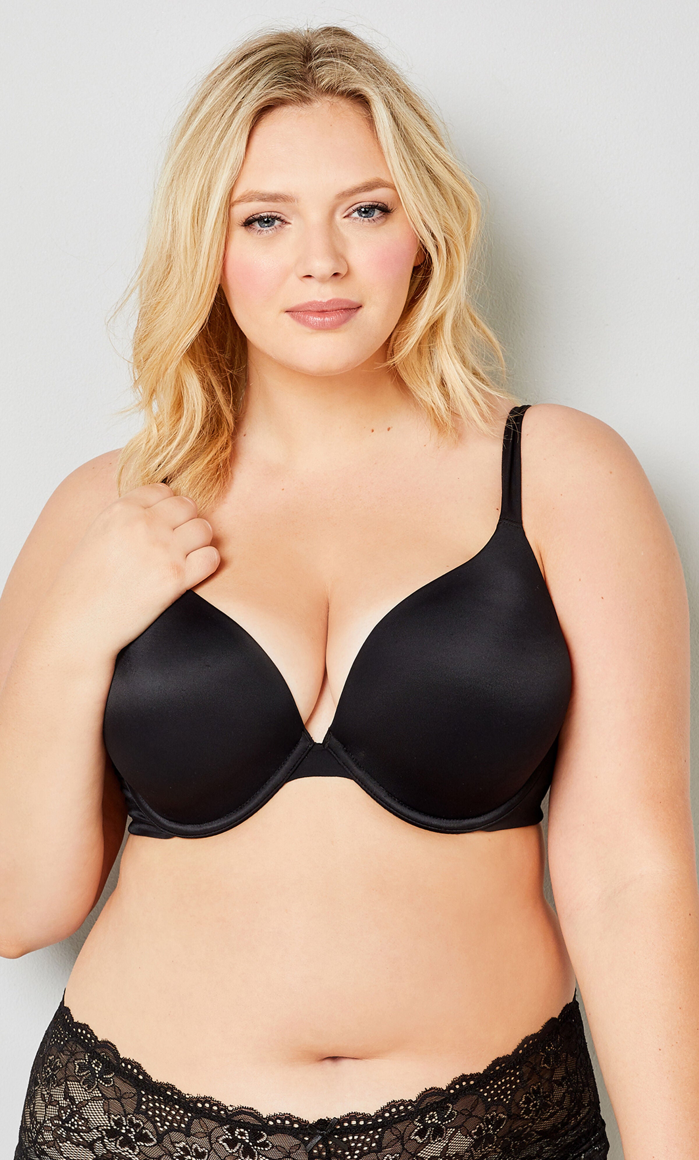 Basic Plunge Bra - black, Black, hi-res image number 0