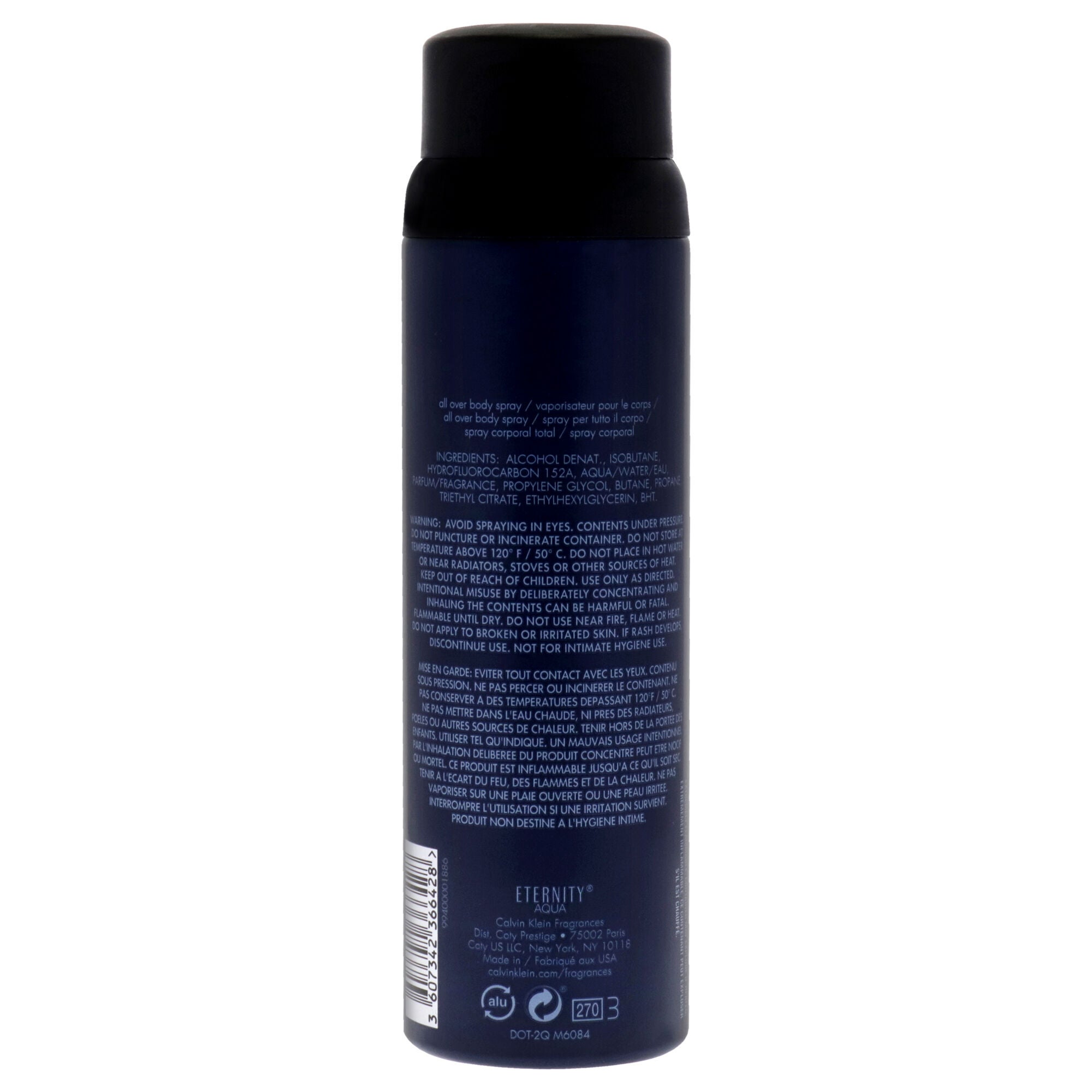 Eternity Aqua by Calvin Klein for Men - 5.4 oz Body Spray, See Description, alternate image number 1