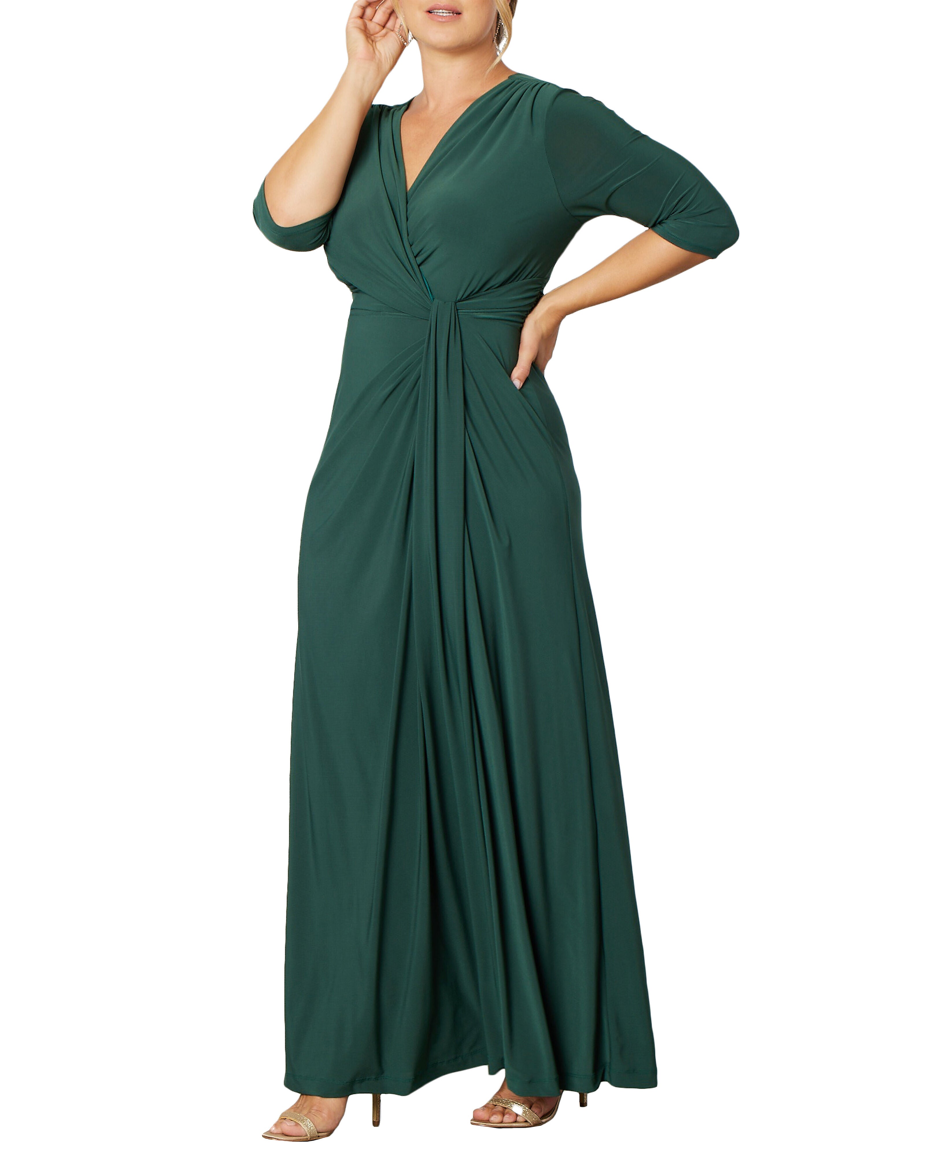 Evening Romance Gown, HUNTER GREEN / Hunter Green, alternate image number 3