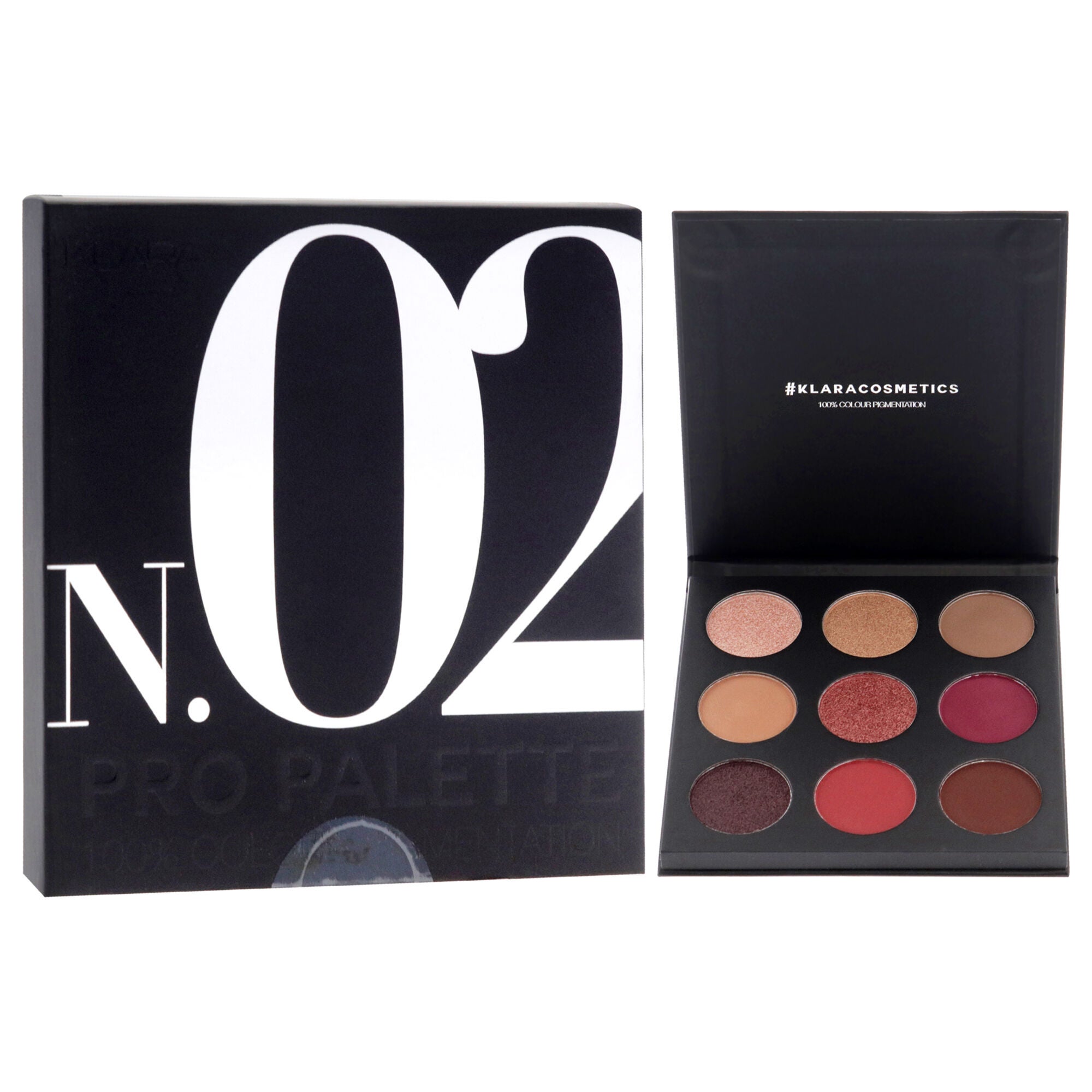 Pro Eyeshadow Palette - N.02 by Klara for Women - 0.38 oz Eye Shadow, See Description, alternate image number 1