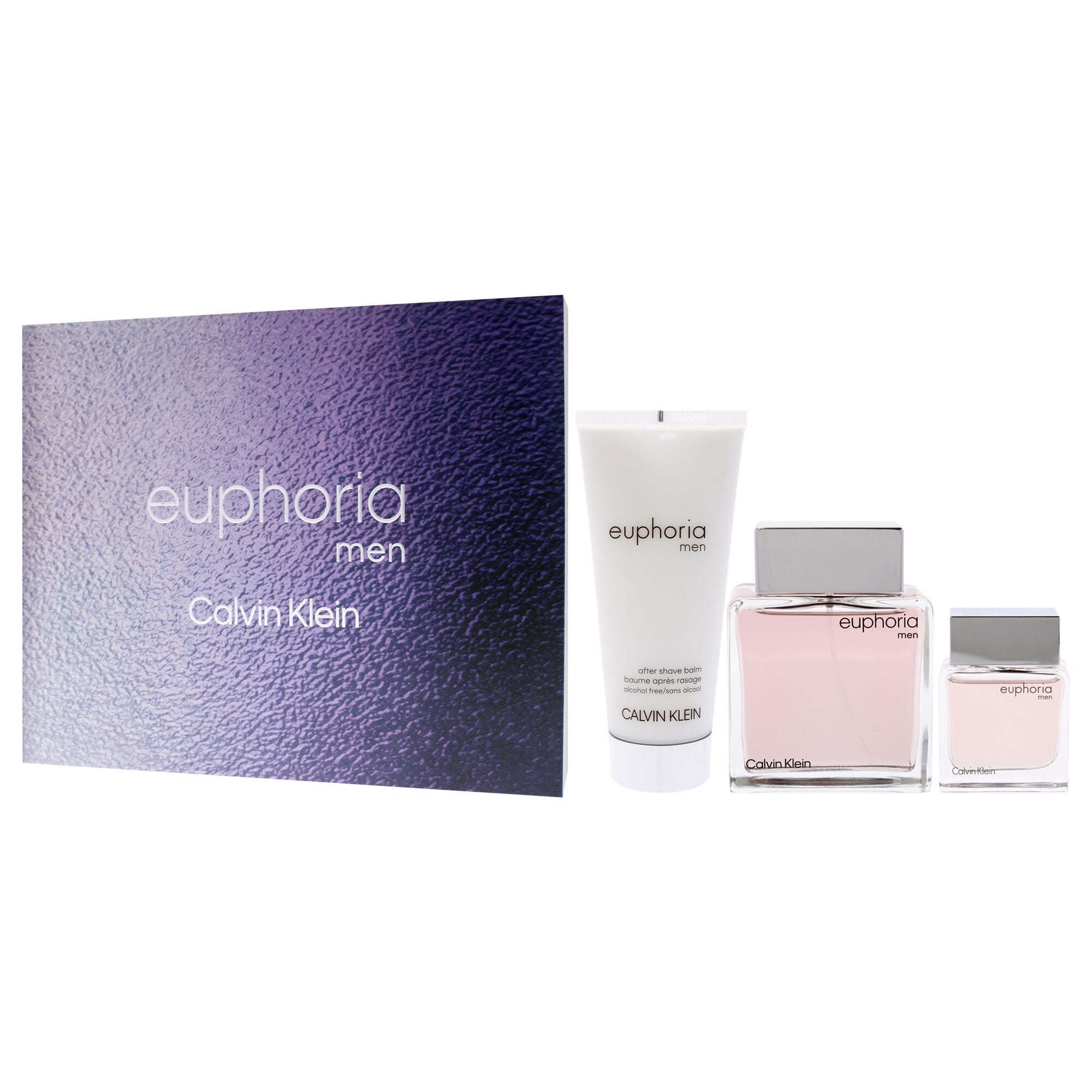Euphoria by Calvin Klein for Men - 3 Pc Gift Set 3.3oz EDT Spray, 0.5oz EDT Splash, 3.3oz After Shave Balm, See Description, alternate image number 2