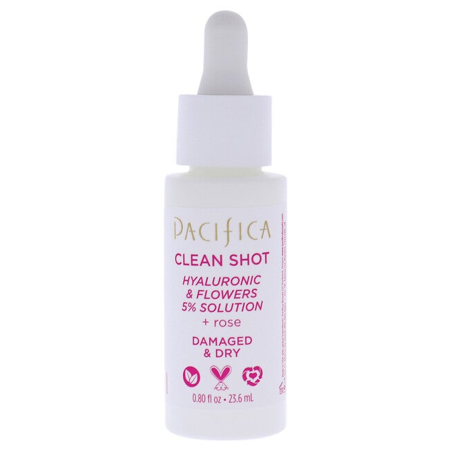 Clean Shot Hyaluronic and Flowers 5 Percent Solution by Pacifica for Unisex - 0.8 oz Serum, , alternate image number null