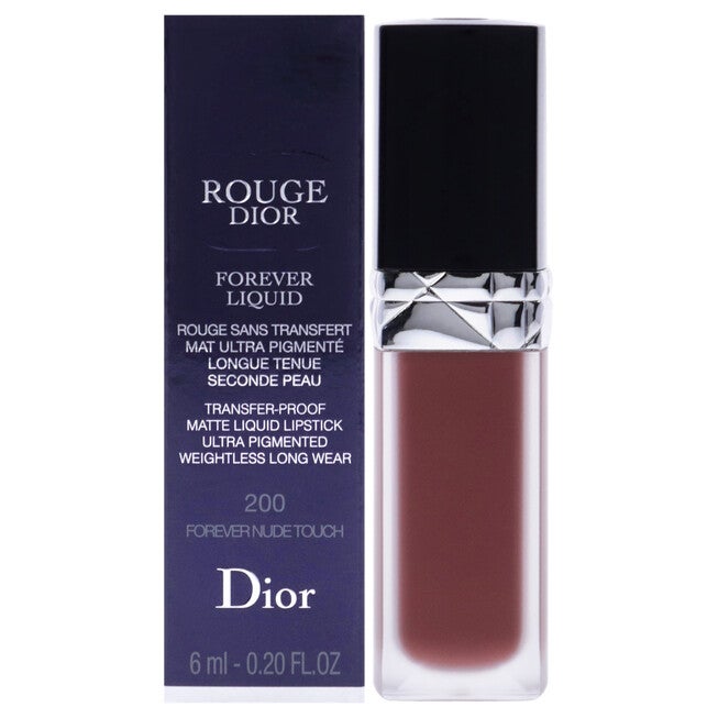 Rouge Dior Forever Liquid Matte - 200 Forever Nude Touch by Christian Dior for Women - 0.2 oz Lipstick, NA, hi-res image number null