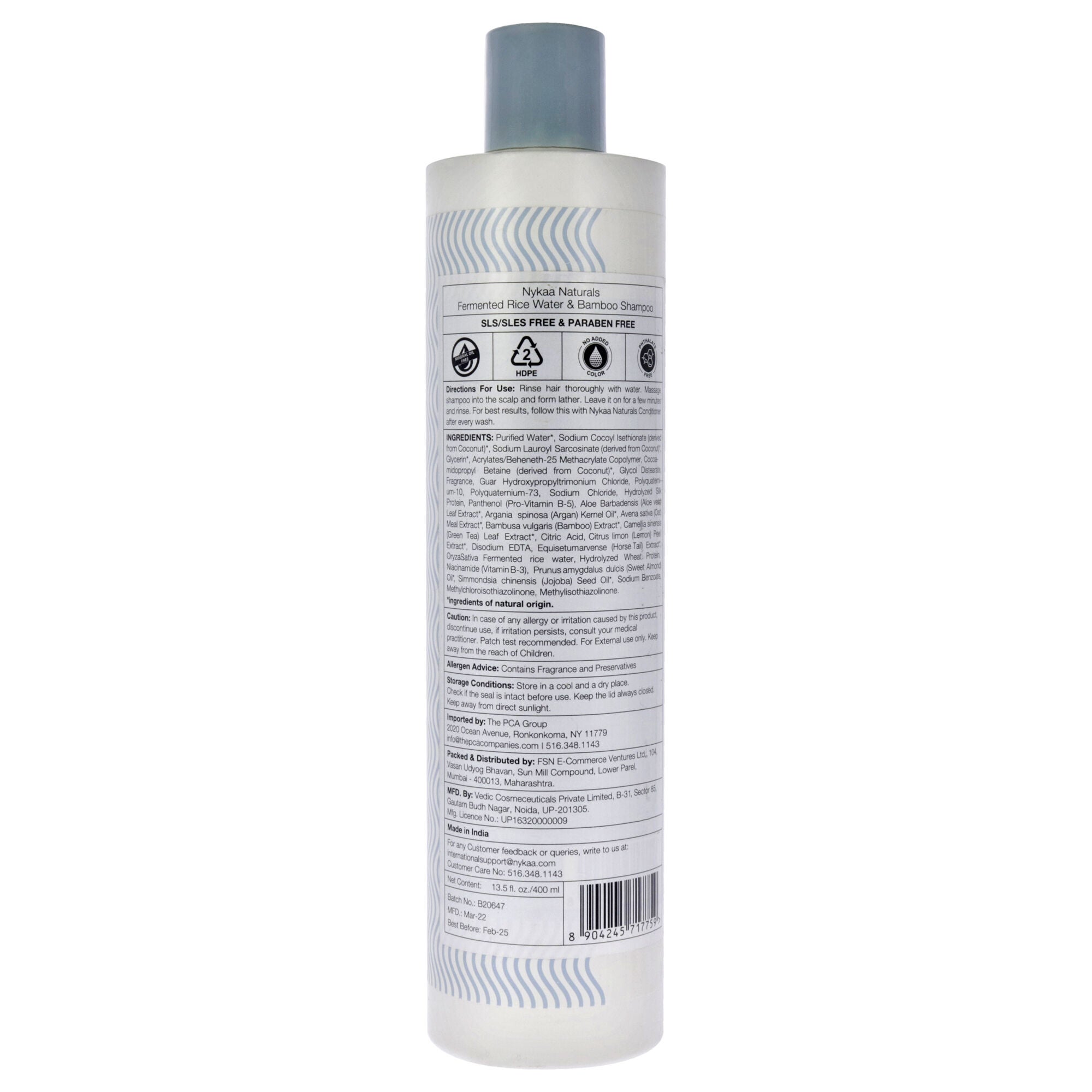 Shampoo - Fermented Rice Water and Bamboo by Nykaa Naturals for Women - 13.5 oz Shampoo, See Description, alternate image number 1