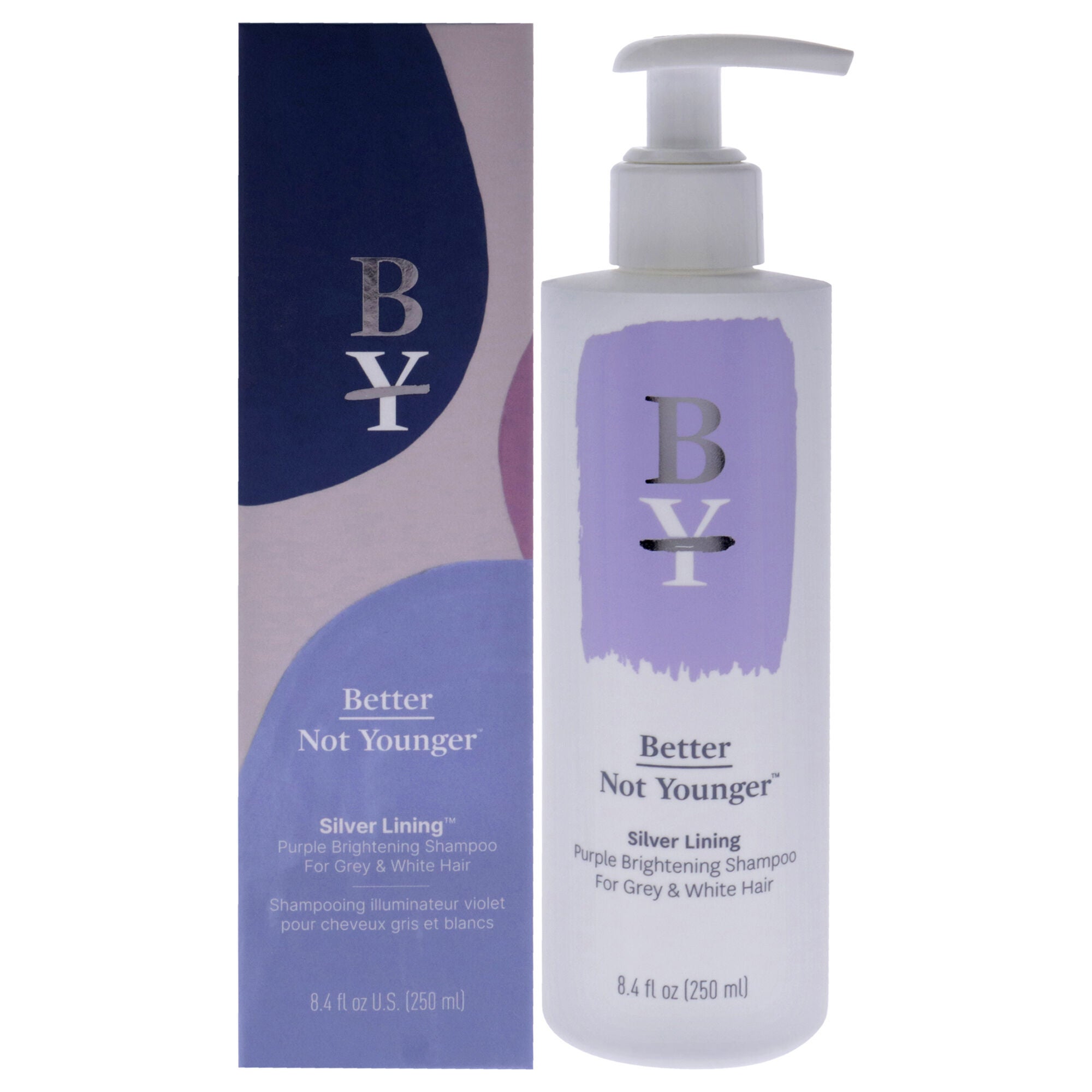 Silver Lining Purple Brightening Shampoo by Better Not Younger for Unisex - 8.4 oz Shampoo, See Description, hi-res image number 0