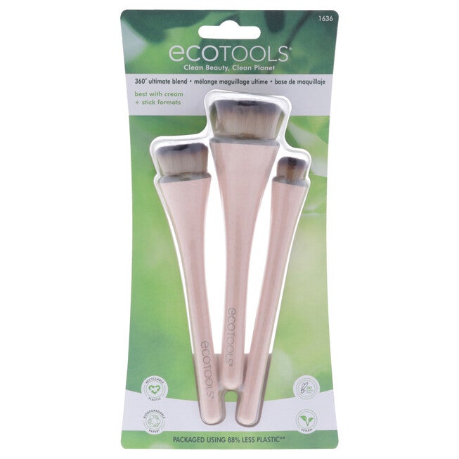 360 Ultimate Blend Brush Kit by Ecotools for Women - 3 Pc Ultimate Buff Brush, Ultimate Pop Brush, Ultimate Cover Brush, See Description, hi-res image number 0