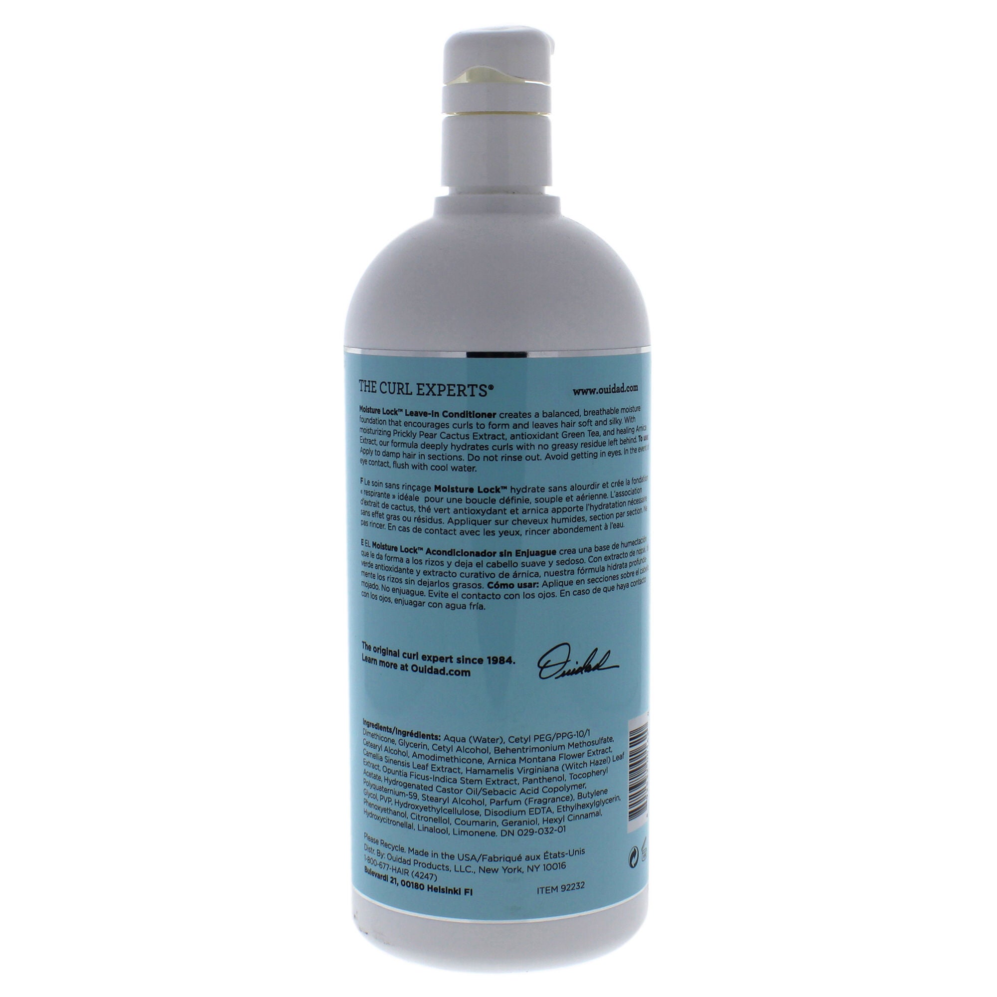 Moisture Lock Leave-In Conditioner by Ouidad for Unisex - 33.8 oz Conditioner, , alternate image number 3