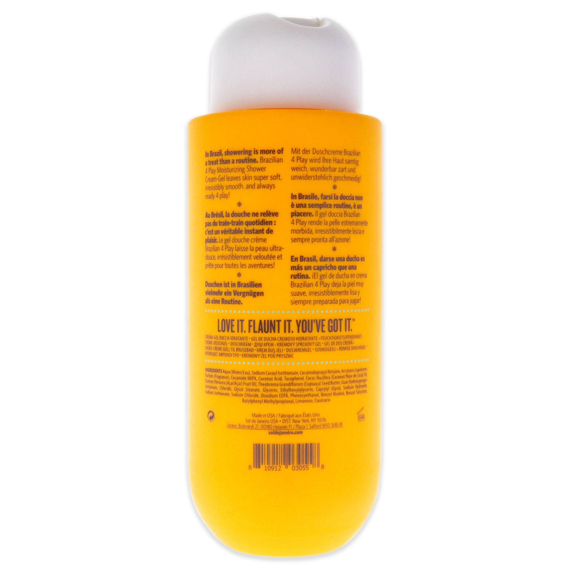 Brazilian 4 Play Moisturizing Shower Cream Gel by Sol de Janeiro for Unisex - 13 oz Shower Gel, , alternate image number 1