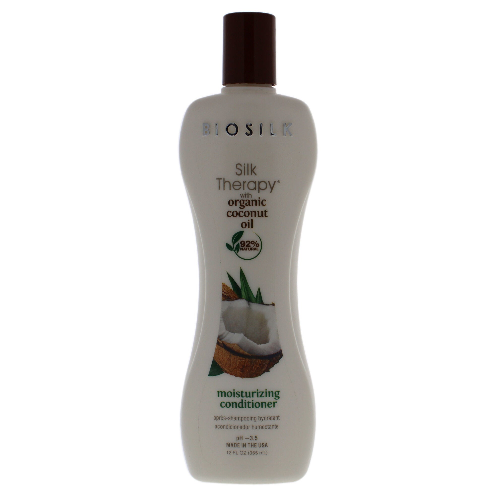 Silk Therapy with Coconut Oil Moisturizing Conditioner by Biosilk for Unisex - 12 oz Conditioner, , alternate image number 1