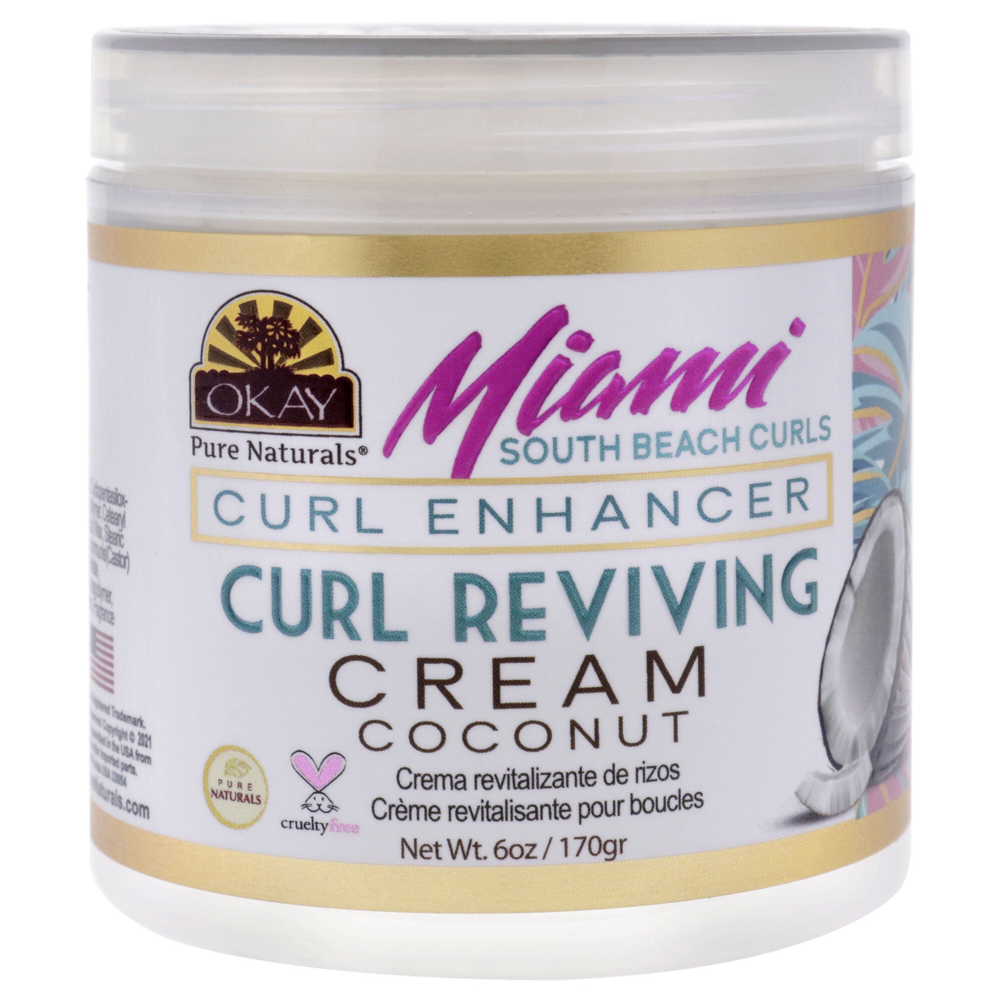 Miami South Beach Curls - Curl Enhancing by Okay for Women - 6 oz Cream, See Description, hi-res image number 0