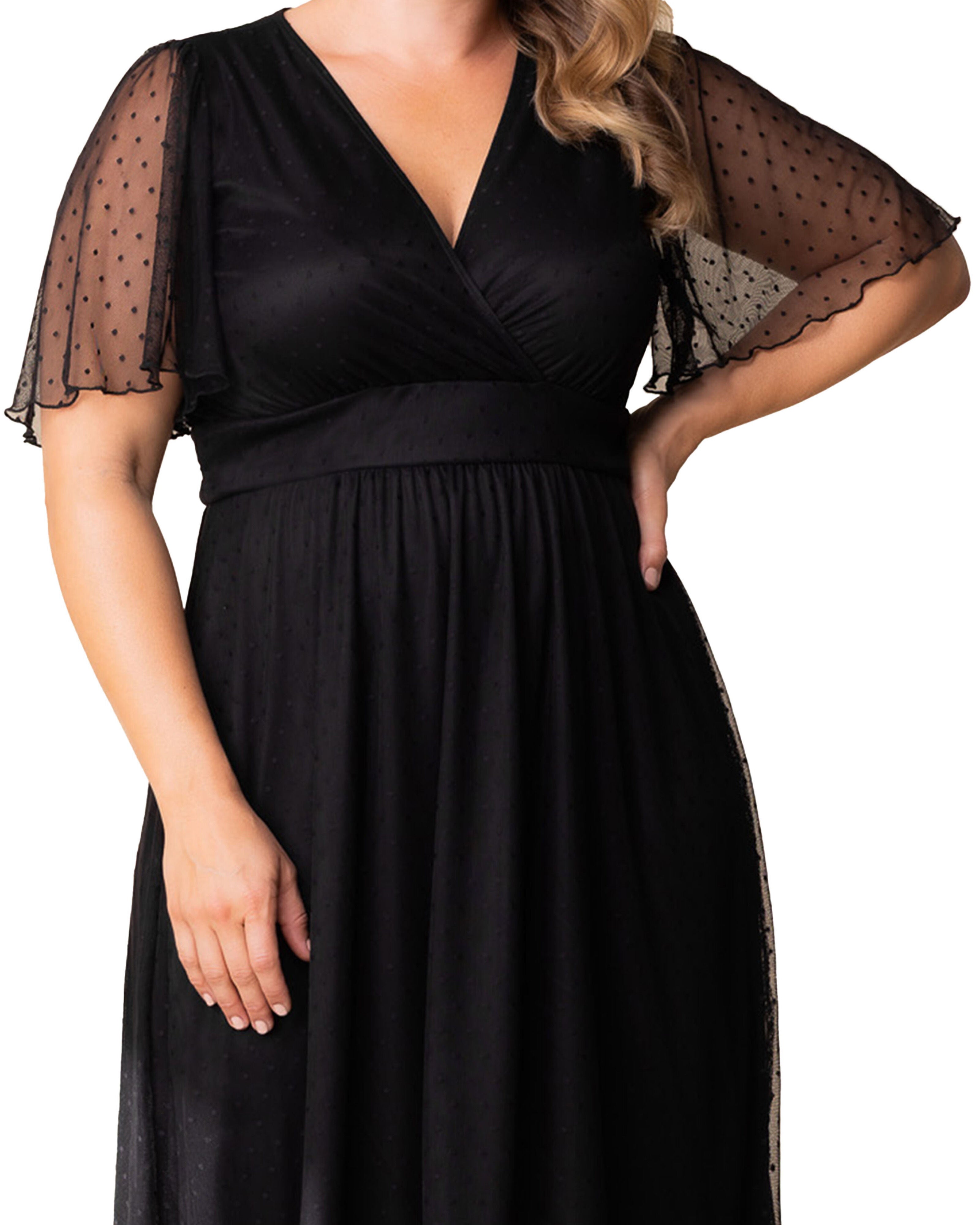 Margot Mesh Cocktail Dress, ONYX / Black, alternate image number 2