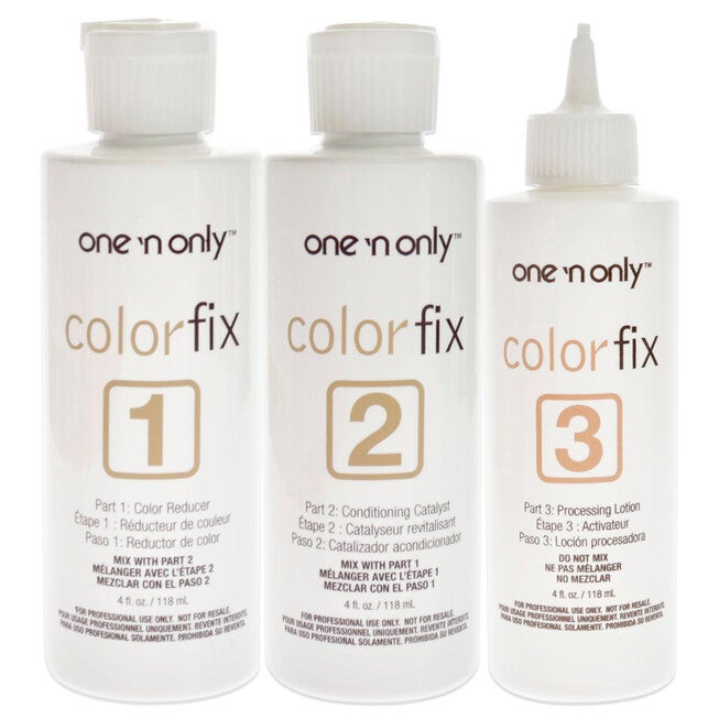 Argan Colorfix Color Remover by One n Only for Unisex - 3 Pc 4oz Color Reducer, 4oz Conditioning Catalyst, 4oz Processing Lotion, , alternate image number null