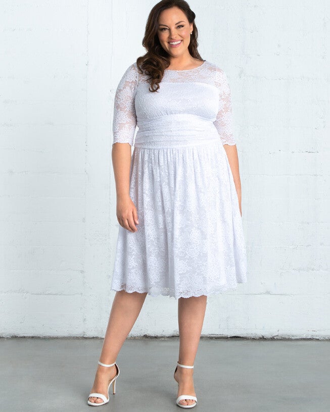 Aurora Lace Wedding Dress, White, alternate image number 2