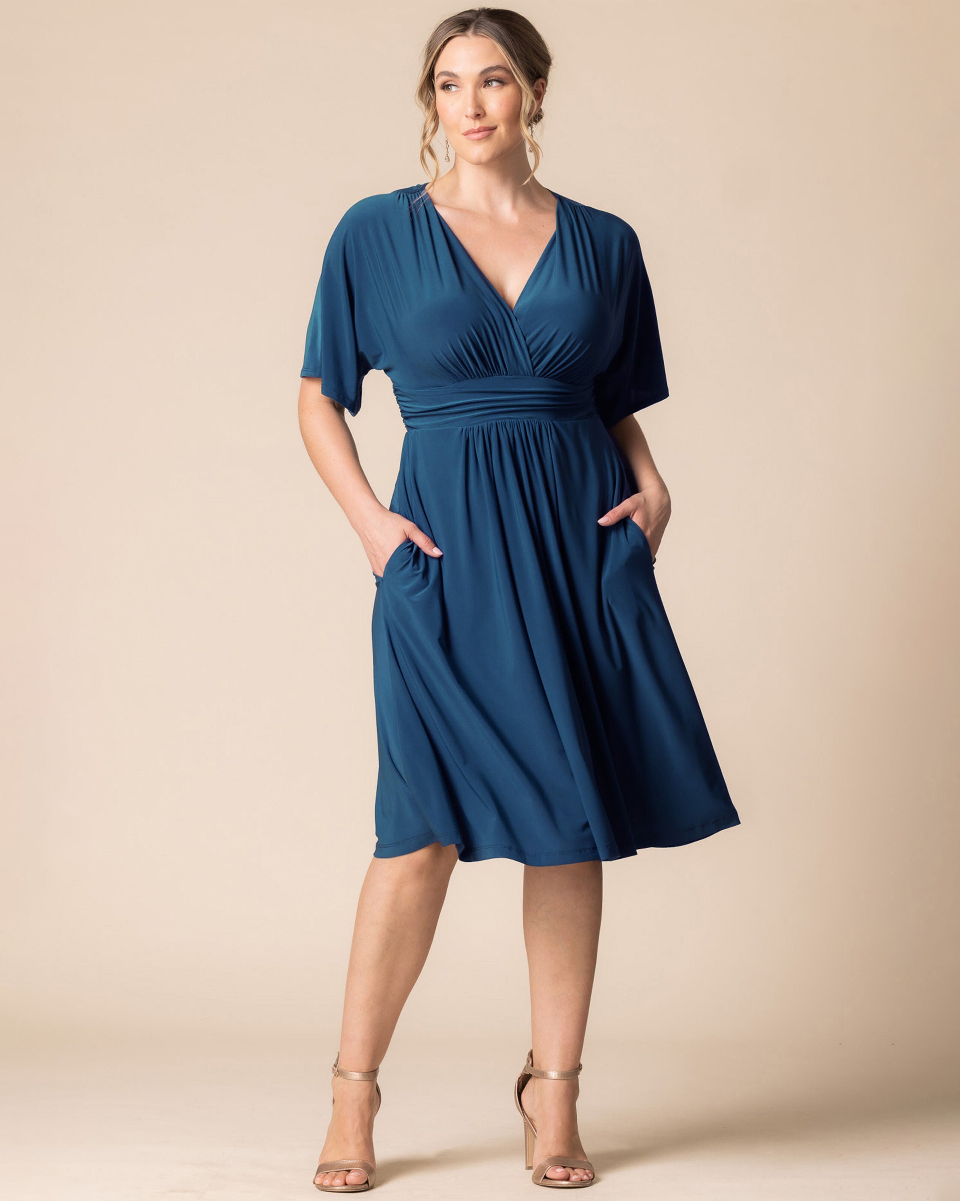 Gia Midi Dress, AEGEAN BLUE / Teal, alternate image number 4