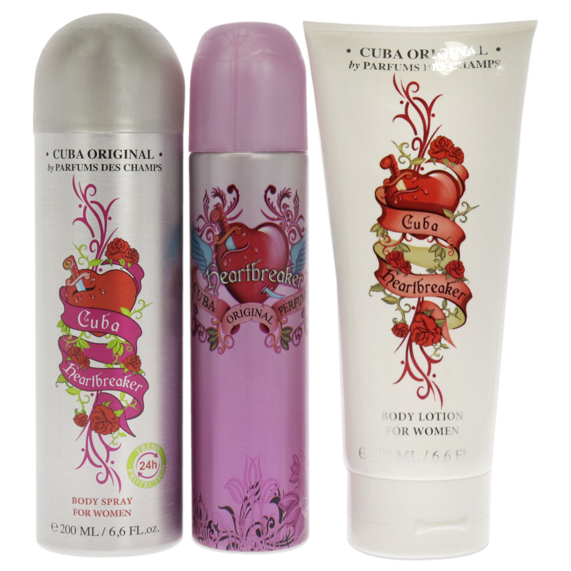 Cuba Heartbreaker by Cuba for Women - 3 Pc Gift Set 3.3oz EDP Spray, 6.7oz Body Spray, 4.3oz Body Lotion, , alternate image number 6