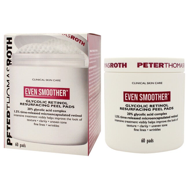 Even Smoother Glycolic Retinol Resurfacing Peel Pads by Peter Thomas Roth for Women - 60 Pads Treatment, See Description, alternate image number null