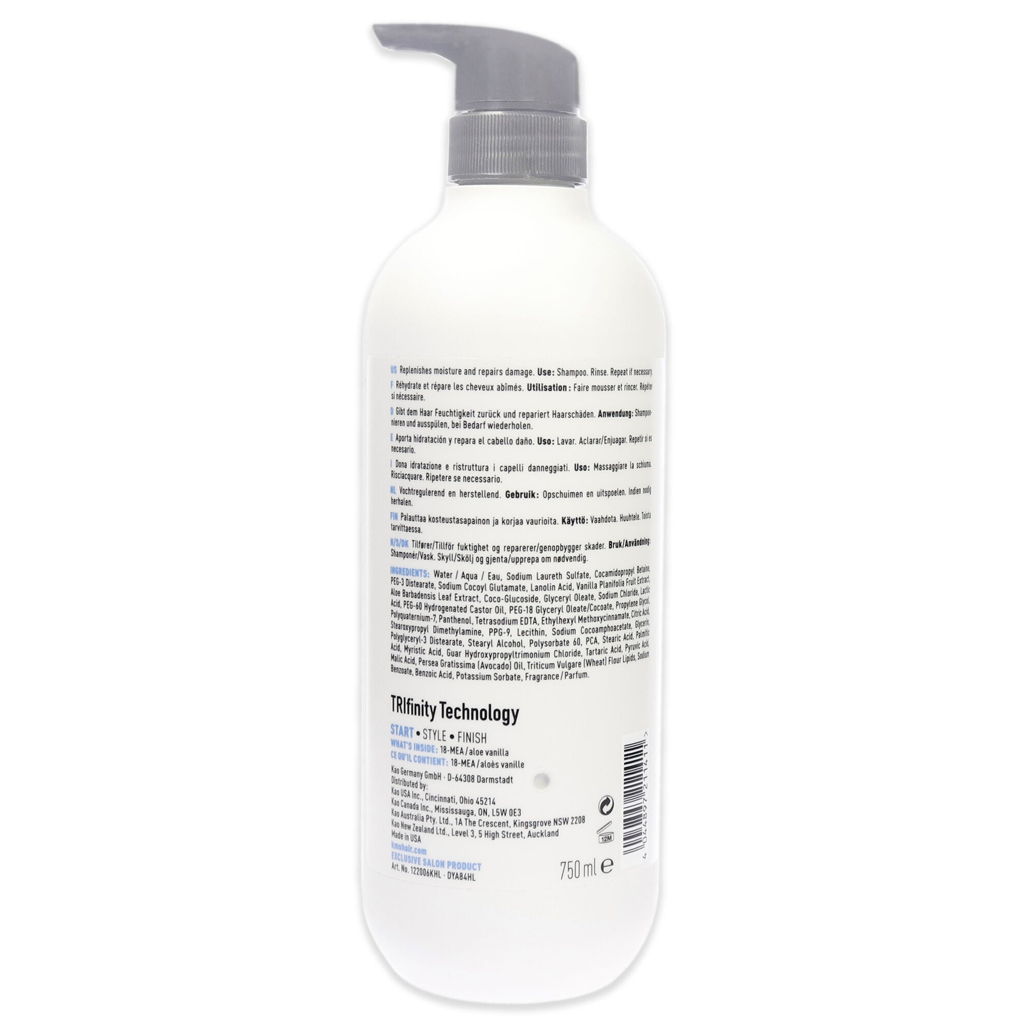 Moisture Repair Shampoo by KMS for Unisex - 25.3 oz Shampoo, See Description, alternate image number 1