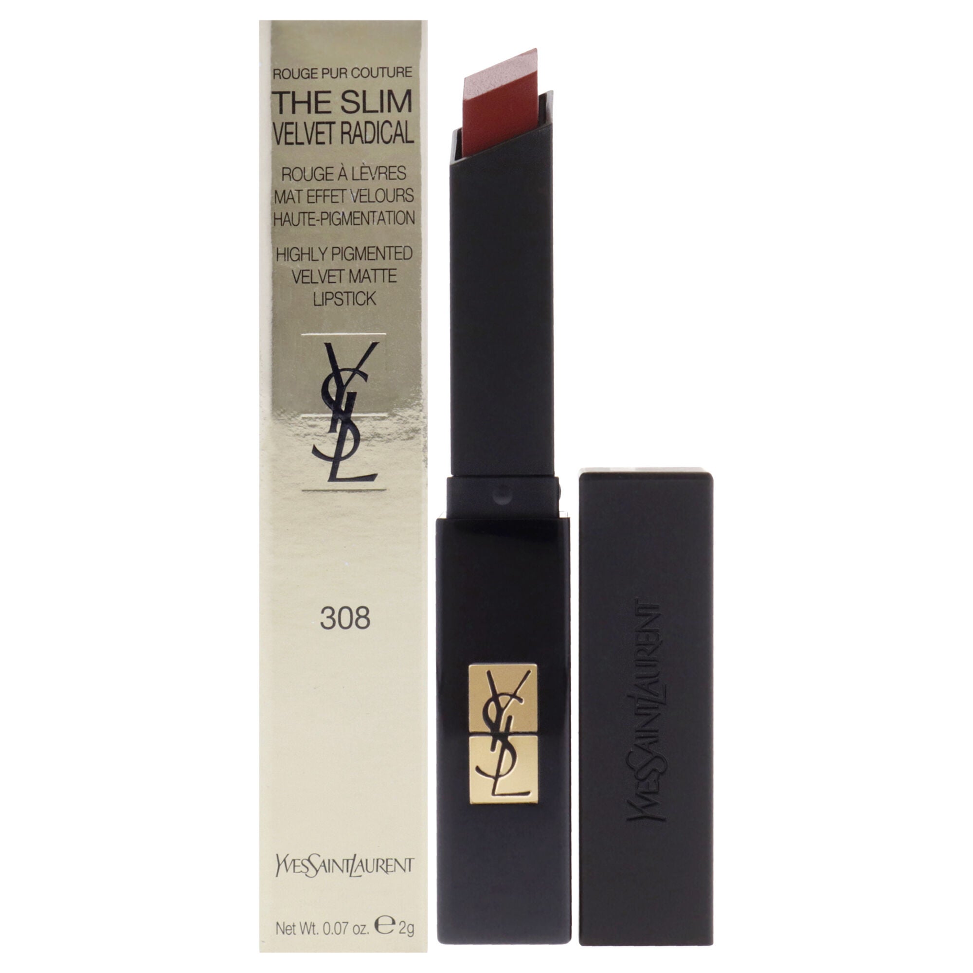 The Slim Velvet Radical Matte Lipstick - 308 Radical Chili by Yves Saint Laurent for Women - 0.07 oz Lipstick, See Description, hi-res image number 0