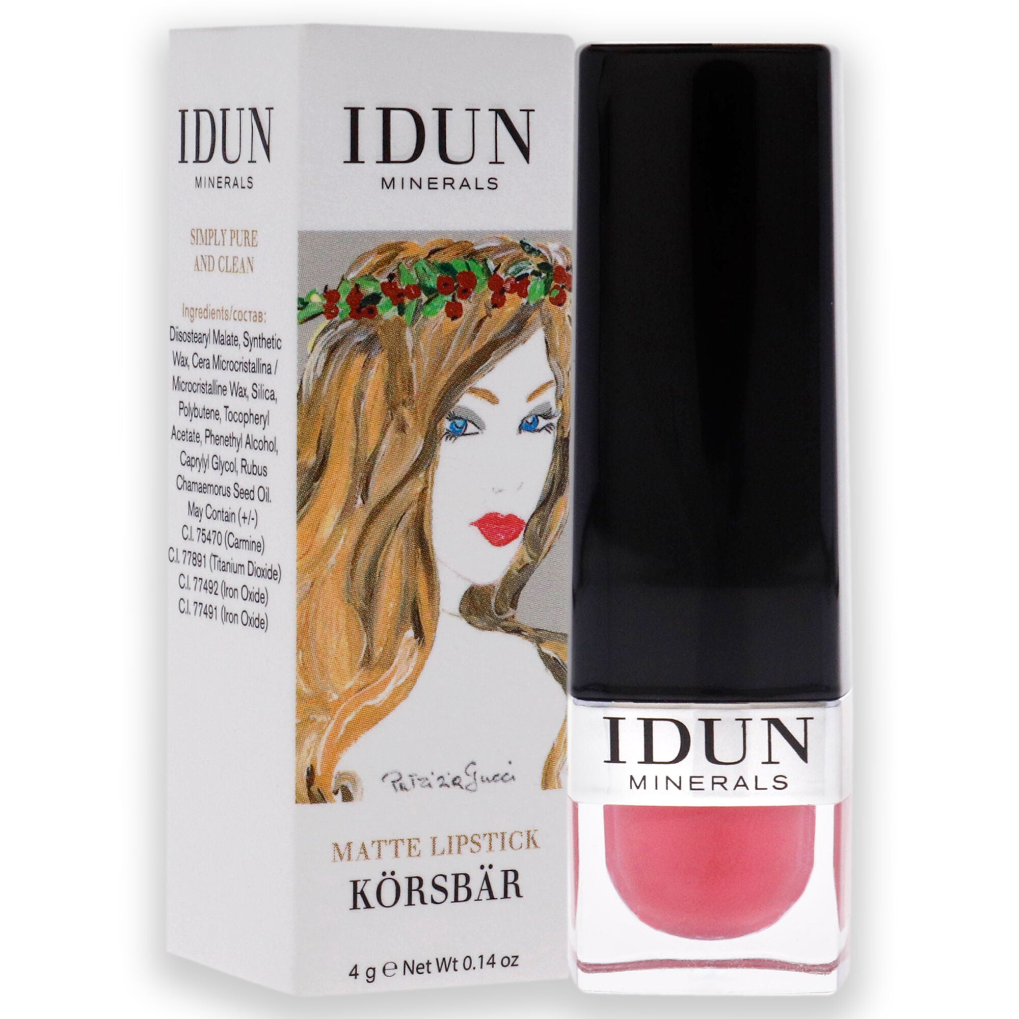 Matte Lipstick - 104 Korsbar by Idun Minerals for Women - 0.14 oz Lipstick, See Description, alternate image number 2