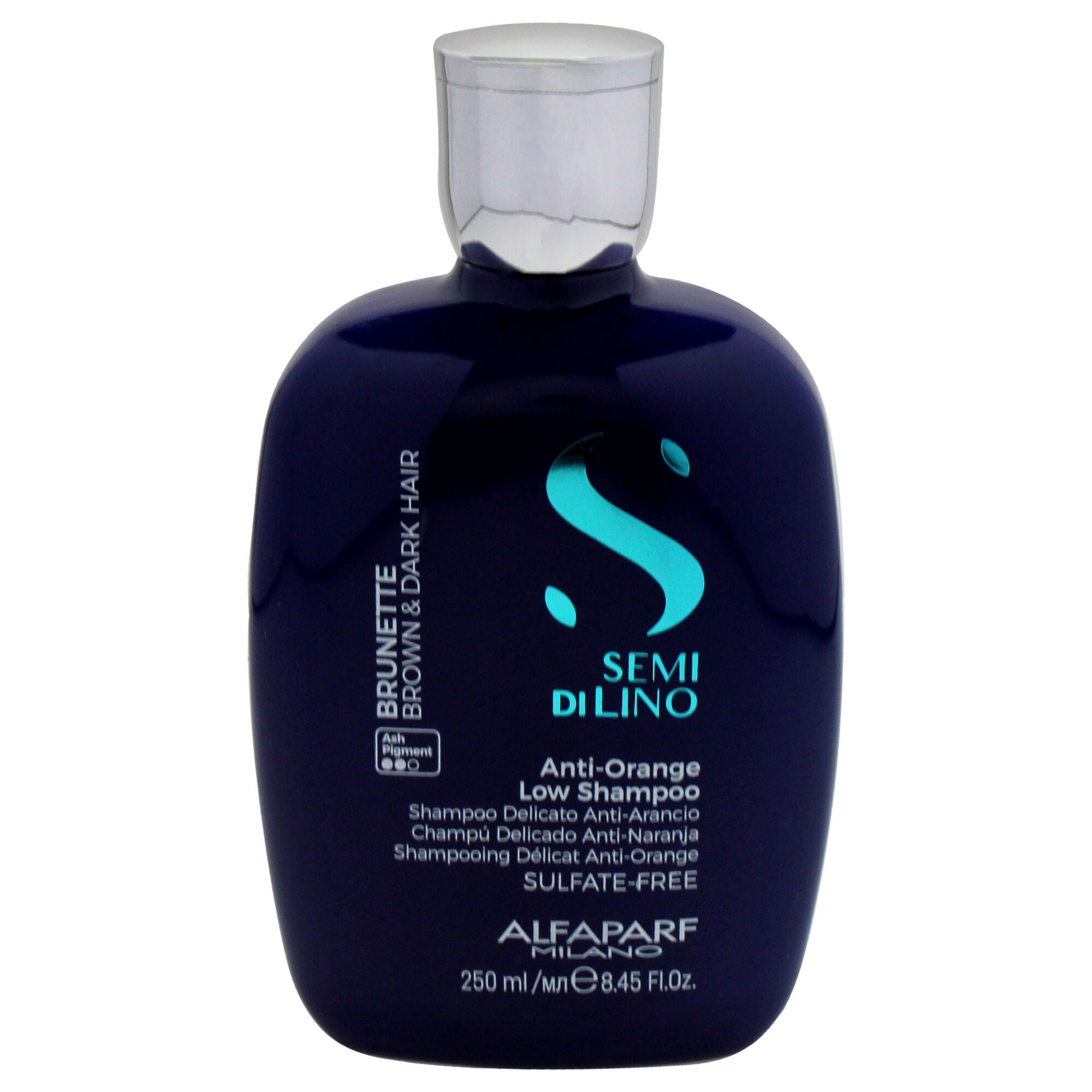 Semi Di Lino Brunette Anti-Orange Low Shampoo by Alfaparf Milano for Unisex - 8.45 oz Shampoo, See Description, alternate image number 1