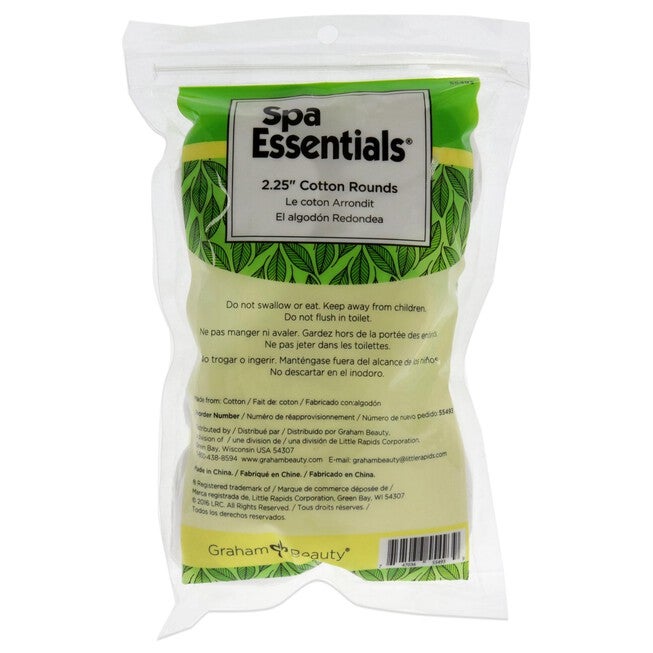 Cotton Rounds - 2.25 by Spa Essentials for Women - 80 Count Cotton Pads, , alternate image number 3