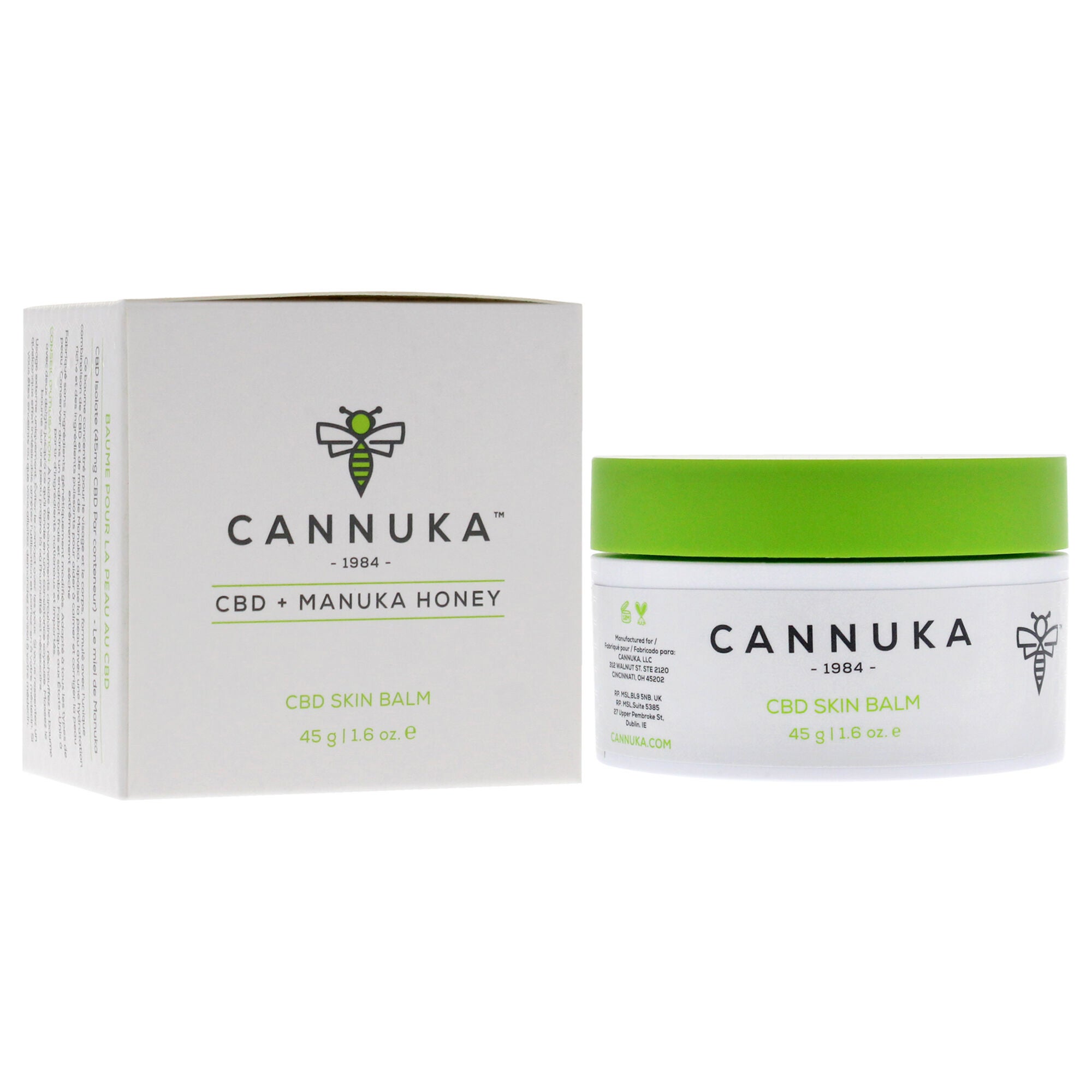 CBD Skin Balm by Cannuka for Unisex - 1.6 oz Balm, White, alternate image number 1