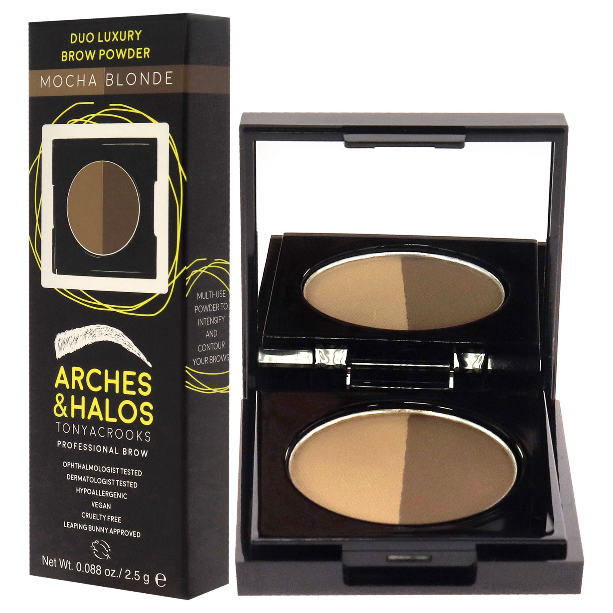 Duo Luxury Brow Powder - Mocha Blonde by Arches and Halos for Women - 0.088 oz Eyebrow, , alternate image number 7