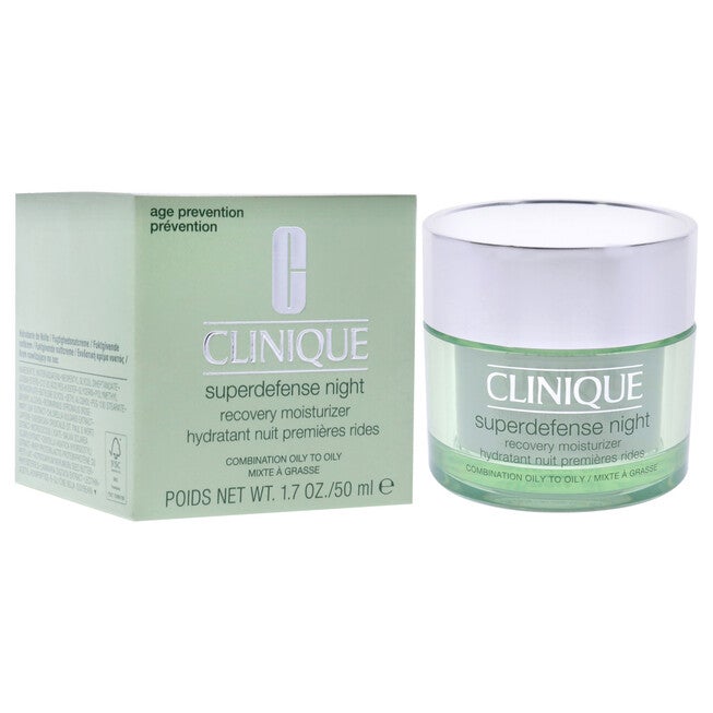 Superdefense Night Recovery Moisturizer - Combination Oily To Oily by Clinique for Women - 1.7 oz Moisturizer, NA, alternate image number null