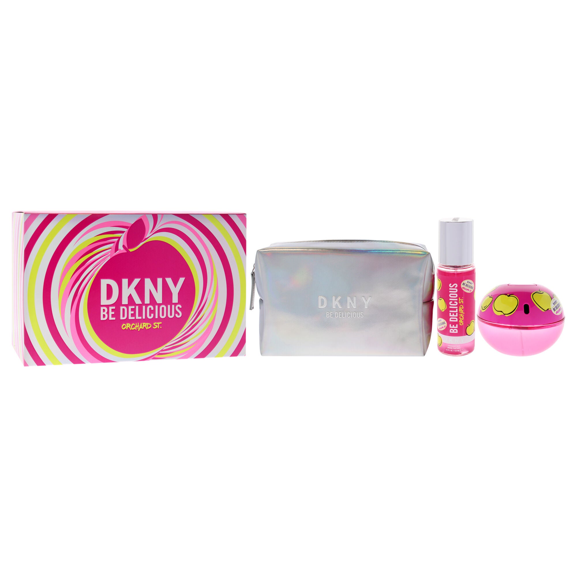 DKNY Be Delicious Orchard St by Donna Karan for Women - 3 Pc Gift Set 3.4oz EDP Spray, 4.2oz Fragrance Mist, Pouch, See Description, alternate image number 2
