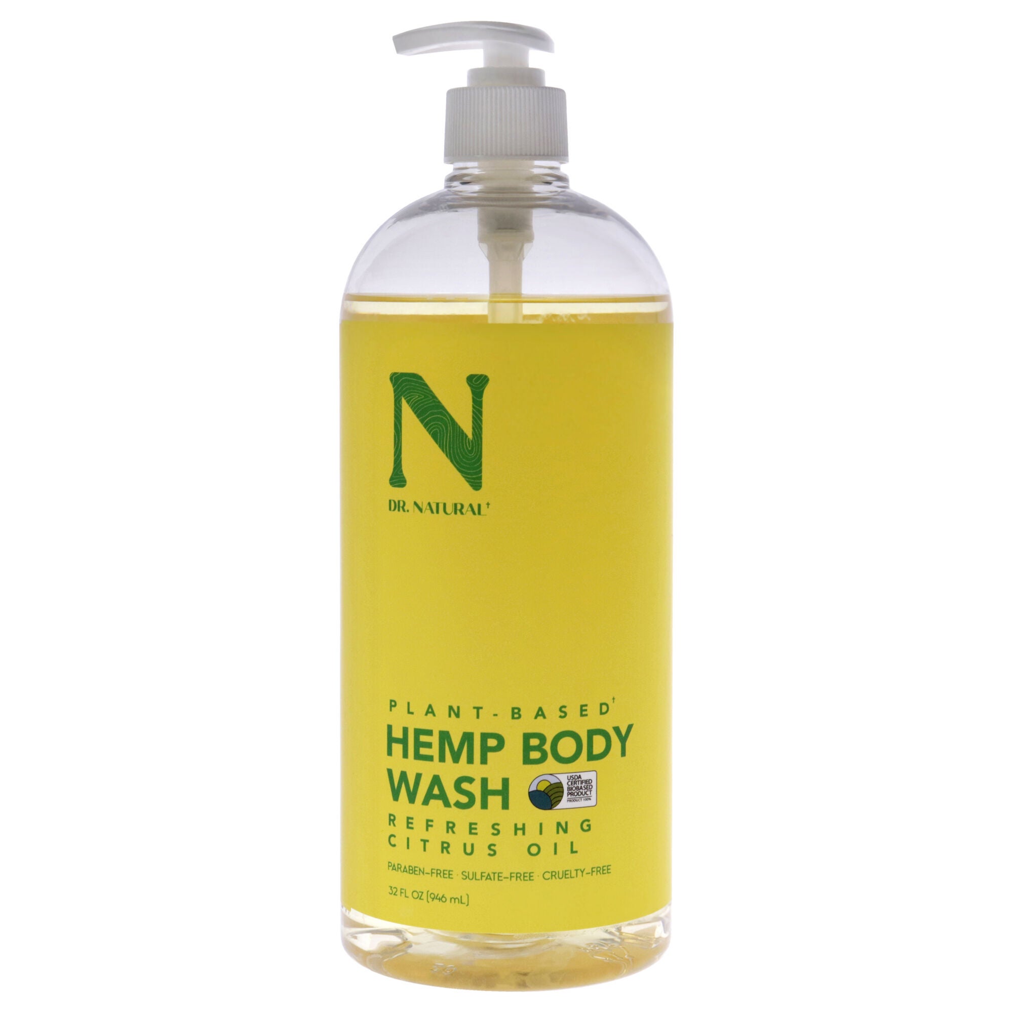 Refreshing Oil Body Wash - Hemp with Citrus by Dr. Natural for Unisex - 32 oz Body Wash, See Description, hi-res image number 0