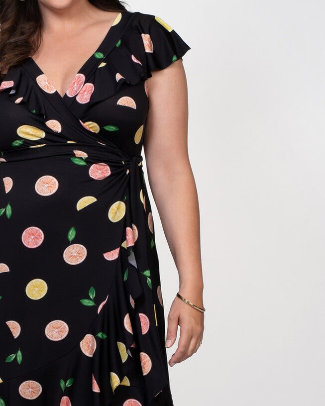 Phoebe Flounce Wrap Dress, , alternate image number 3
