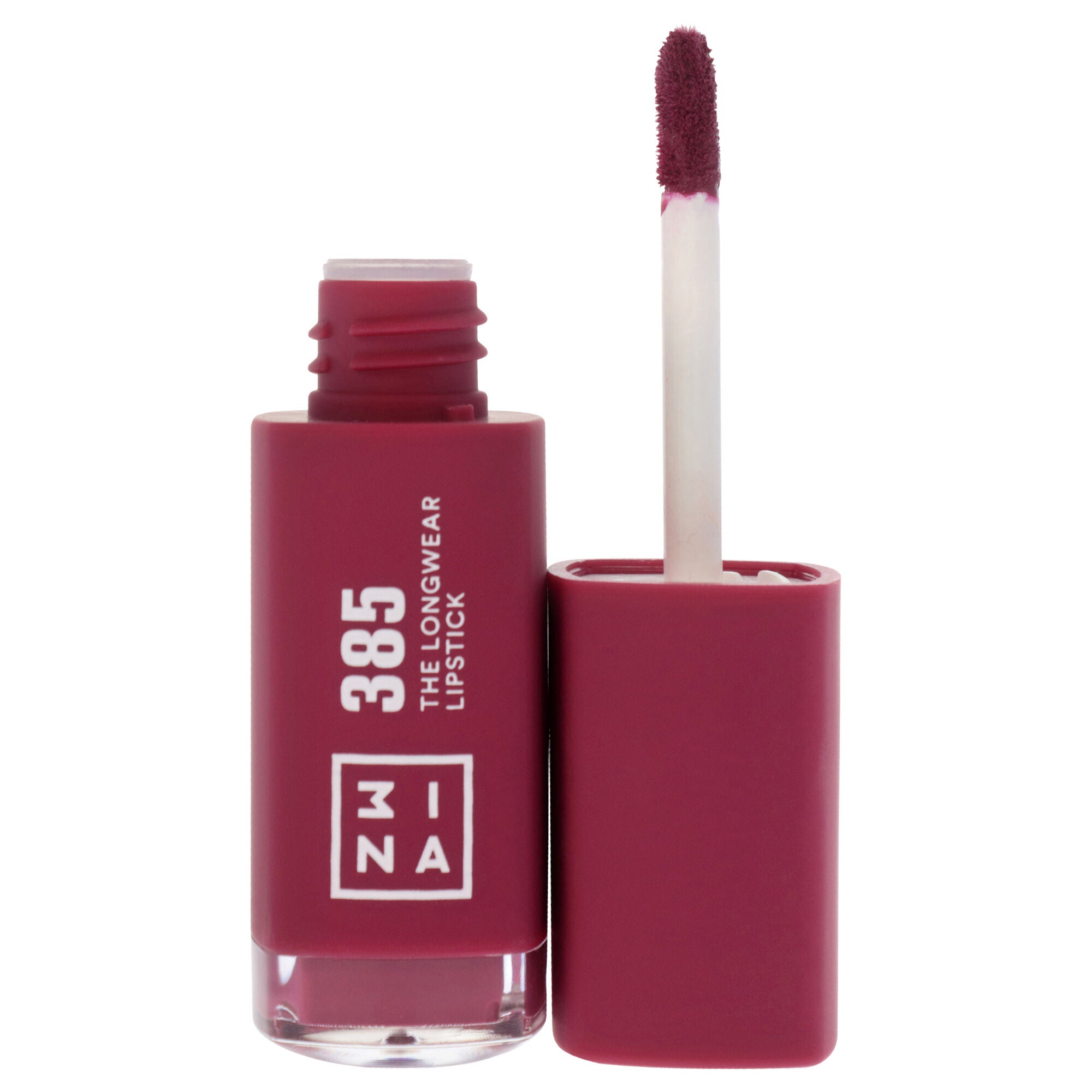 The Longwear Lipstick - 385 Burgundy by 3INA for Women - 0.20 oz Lipstick, See Description, alternate image number 4